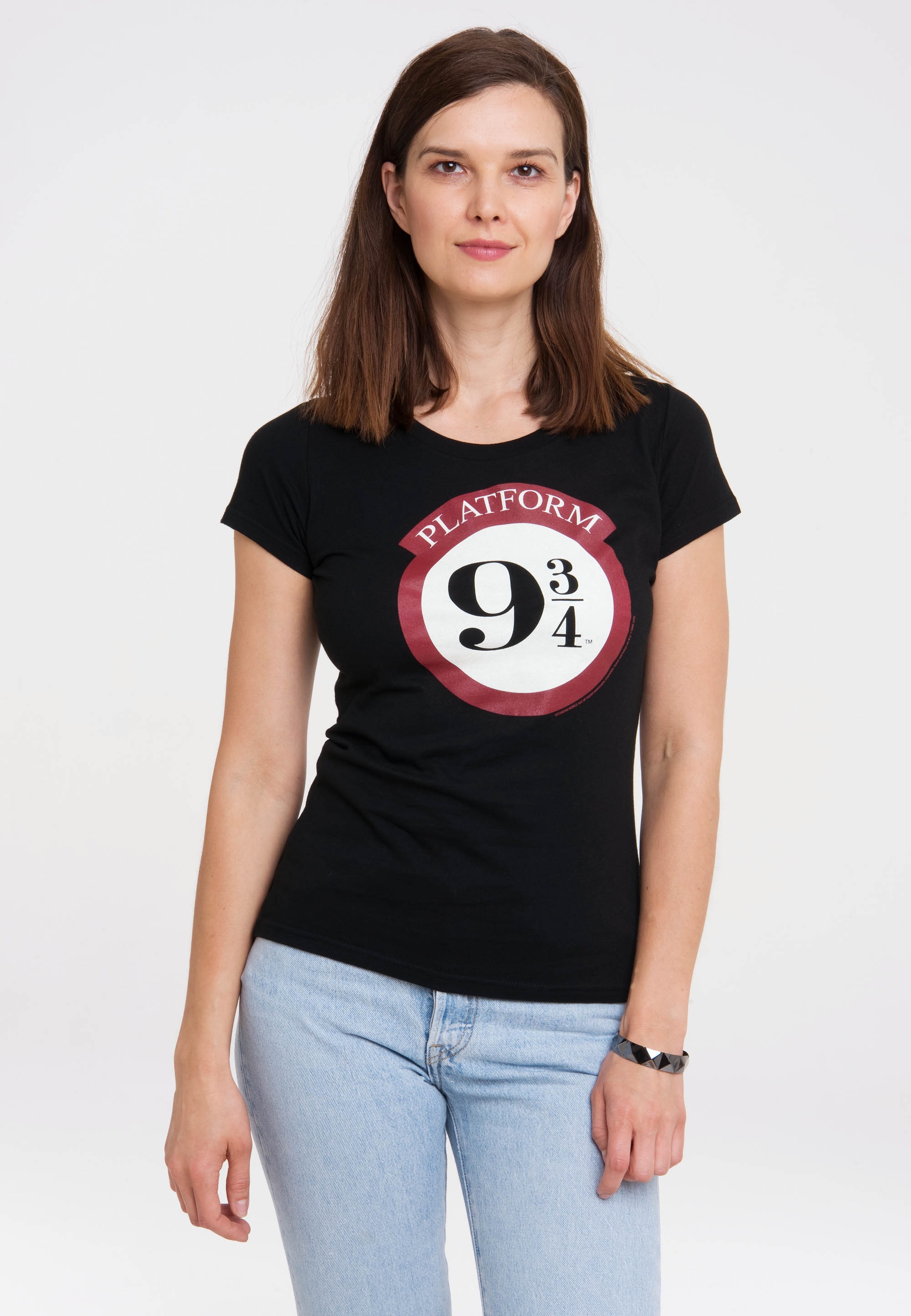 9 BAUR T-Shirt Design »Harry für mit Platform | Potter lizenziertem kaufen 3/4«, LOGOSHIRT -