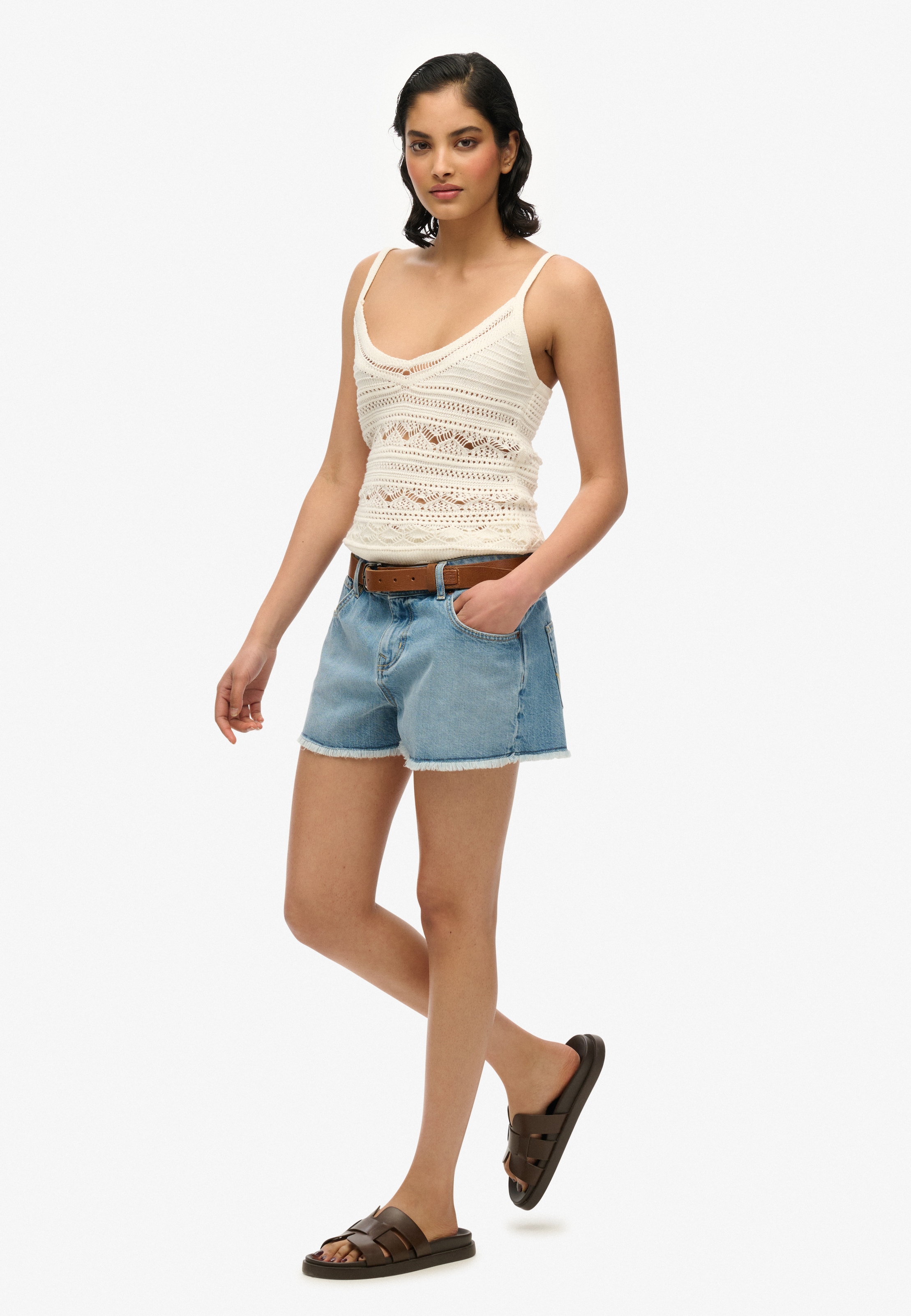 Superdry Jeanshotpants »MID RISE DENIM HOT SHORT«