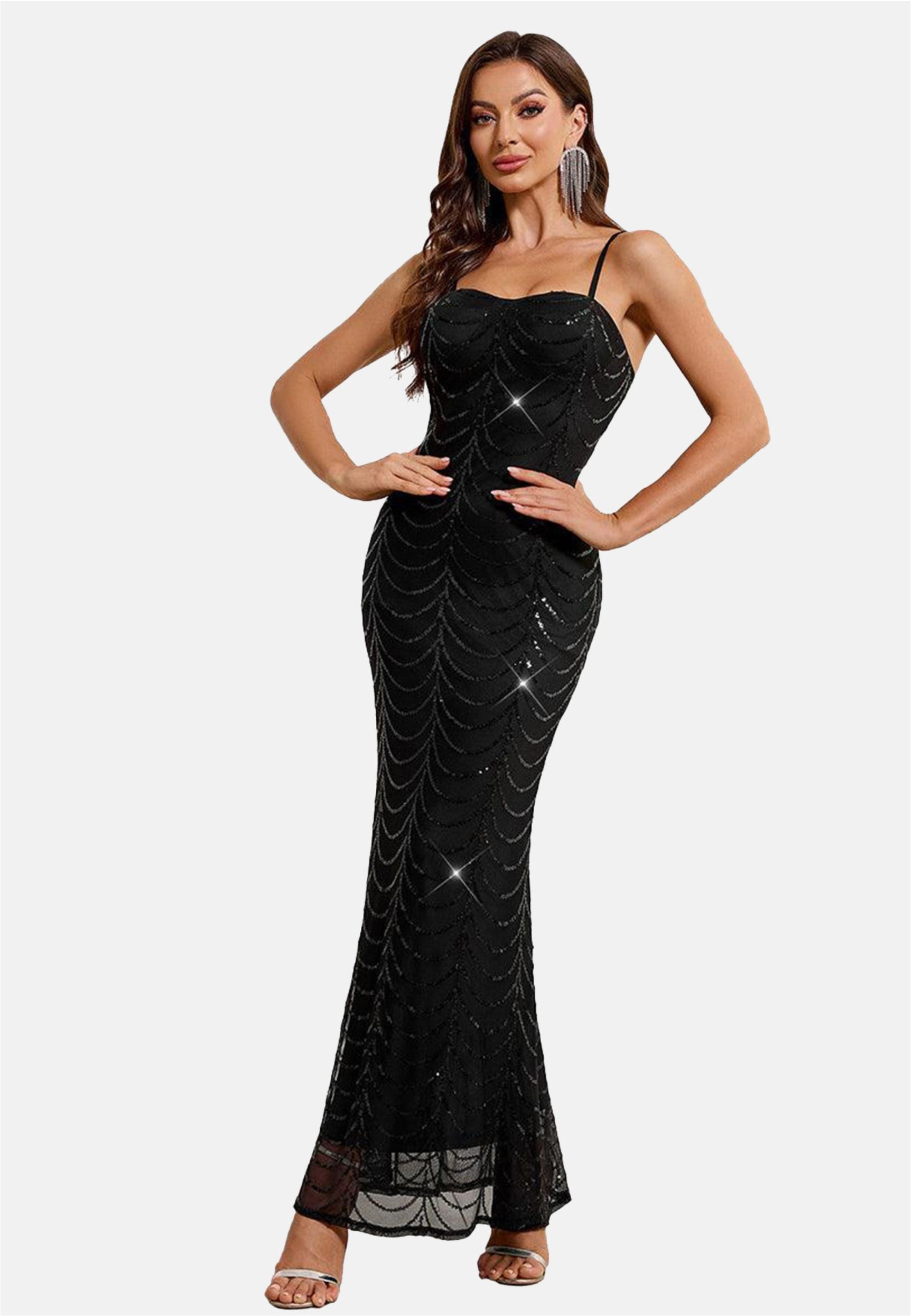 Moda Minx Jerseykleid »Kaz Long Dress«, mit langem Schnitt