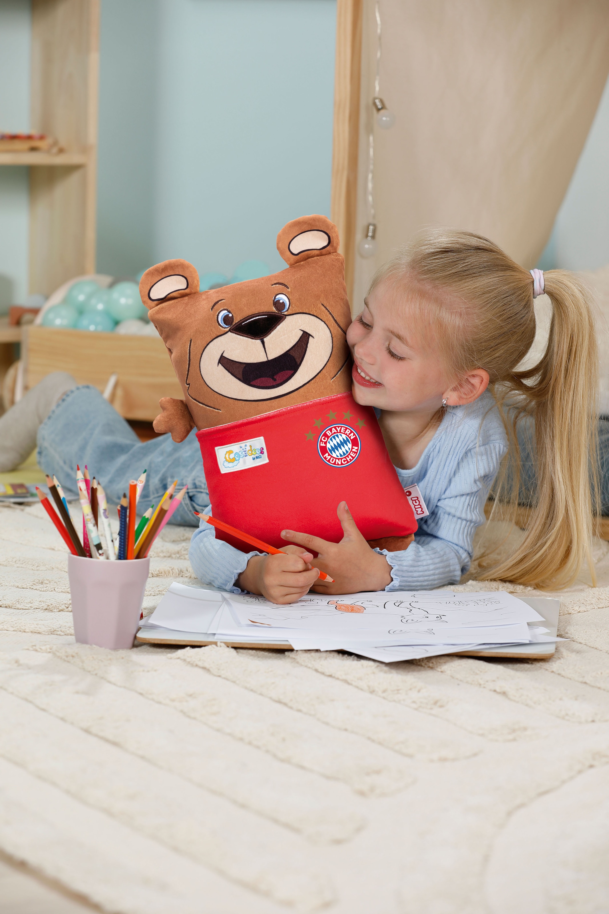 Nici Kuscheltier »FC BAYERN MÜNCHEN, Berni mit Wendefunktion« 2in1 Wendeplüschtier