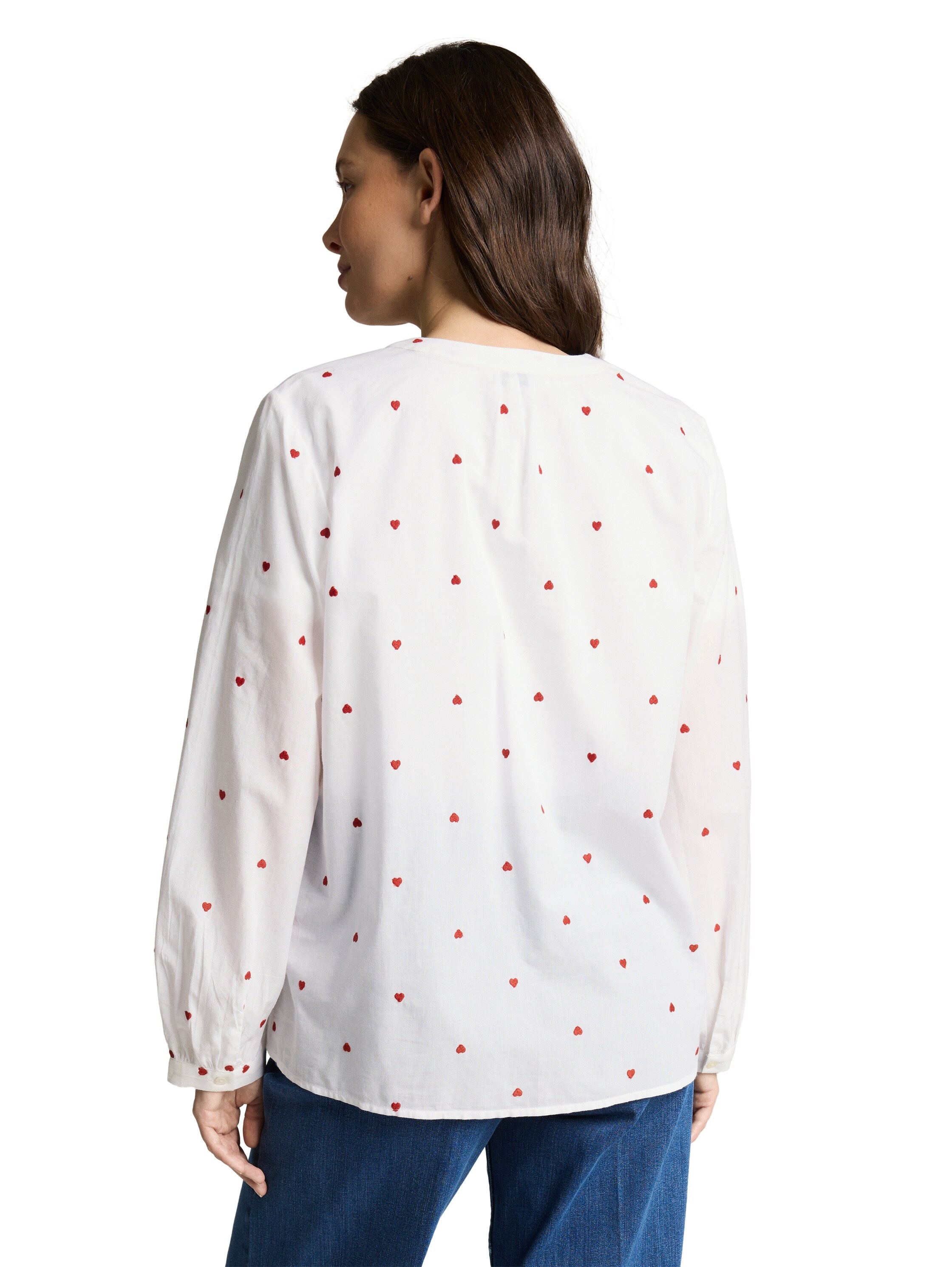 TOM TAILOR Klassische Bluse mit All-Over Print günstig online kaufen