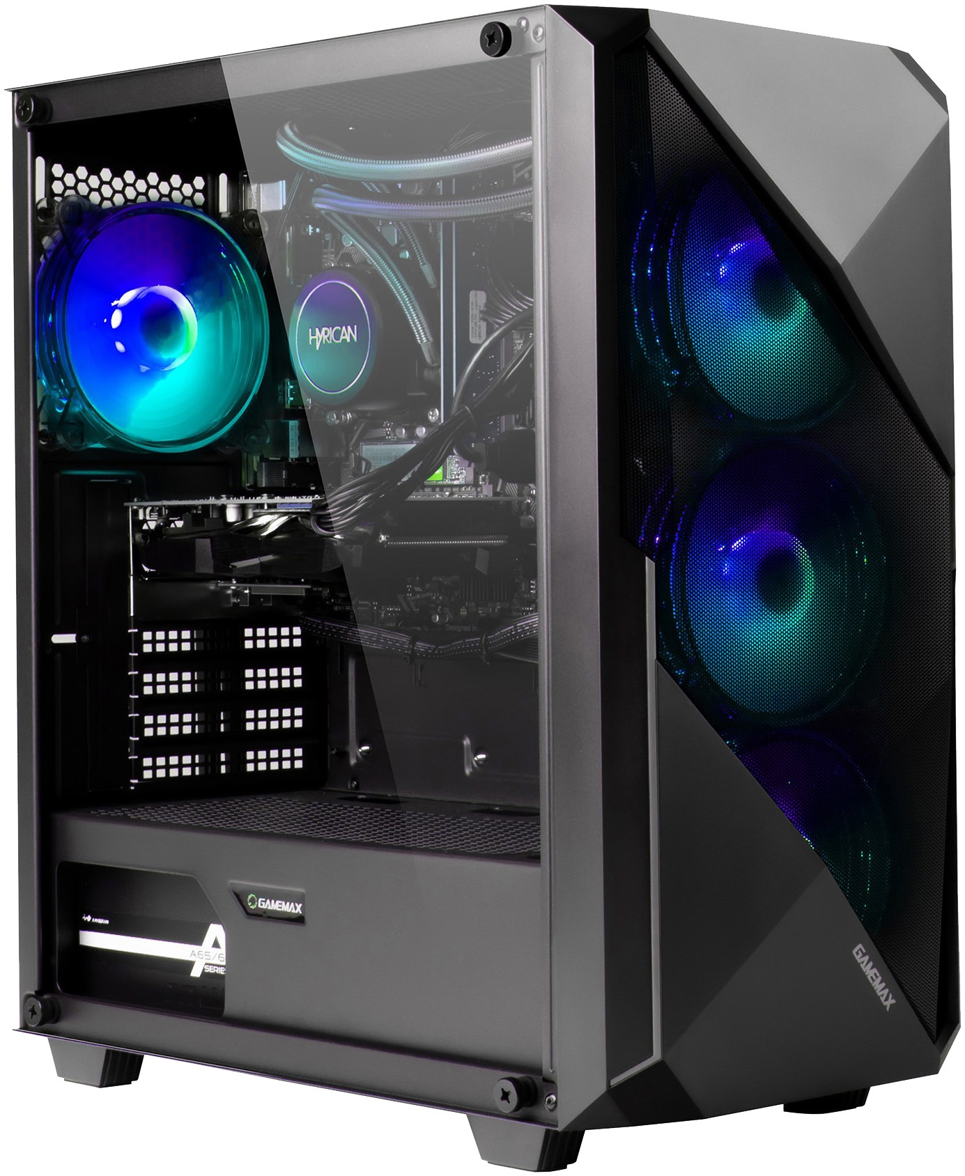 GAMEMAX Gaming-PC-Komplettsystem »GigaDeal Striker 2795 AMD Ryzen 5 9600X WAK 16GB DDR5 1TB SSD RX 9070« 32 ″ AMD Ryzen 5 Radeon™ RX 9070 16 GB RAM 1.000 GB SSD Windows 11, DDR5 RAM + Gigabyte GS32QCA LED-Monitor Curved, 80 cm 32"