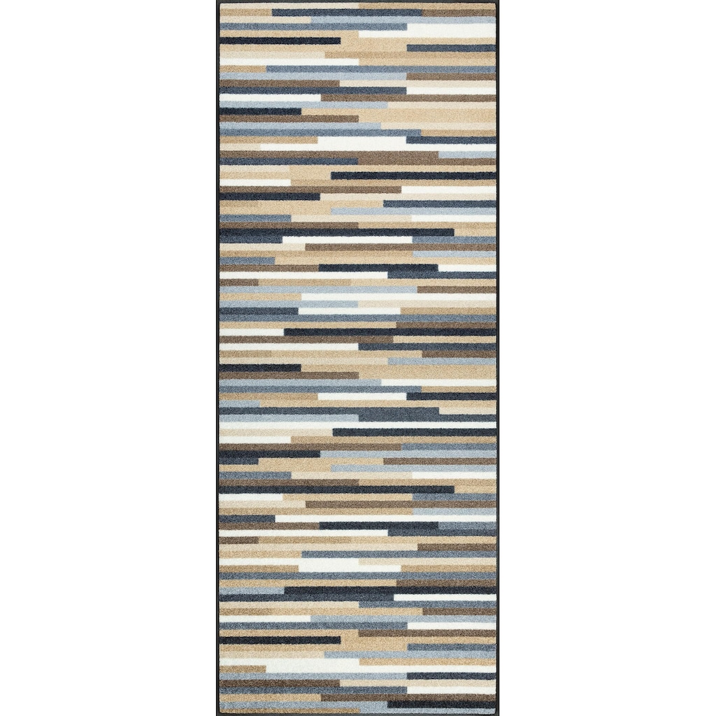 wash+dry by Kleen-Tex Läufer »Mikado Stripes«, rechteckig, 7 mm Höhe, Schmutzfangläufer, modernes Streifen Design, rutschhemmend, waschbar