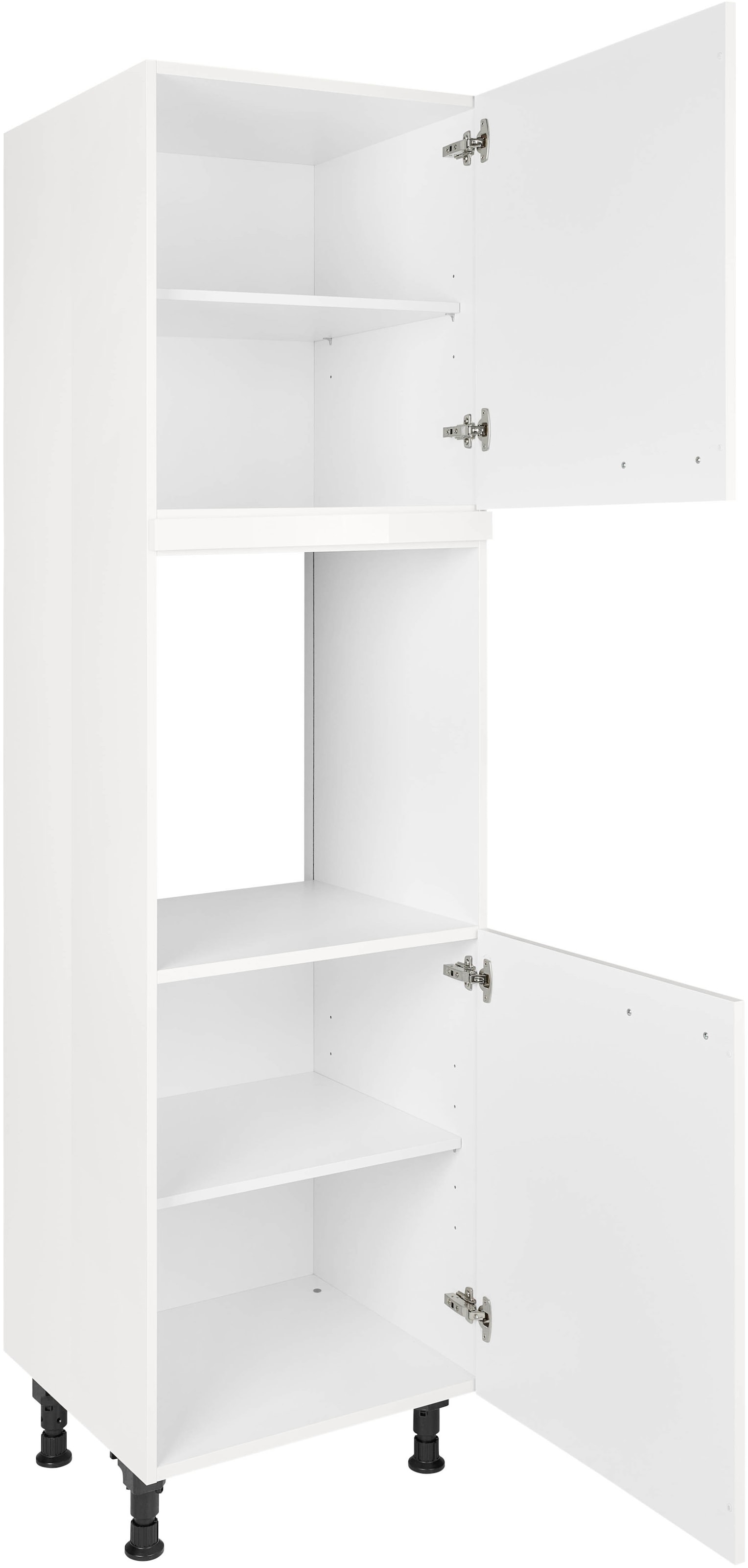 nobilia® Herdumbauschrank »"Flash", Ausrichtung wählbar, mit zwei zusätzlichen Türen,« vormontiert, Breite/Höhe: 60/167,8 cm