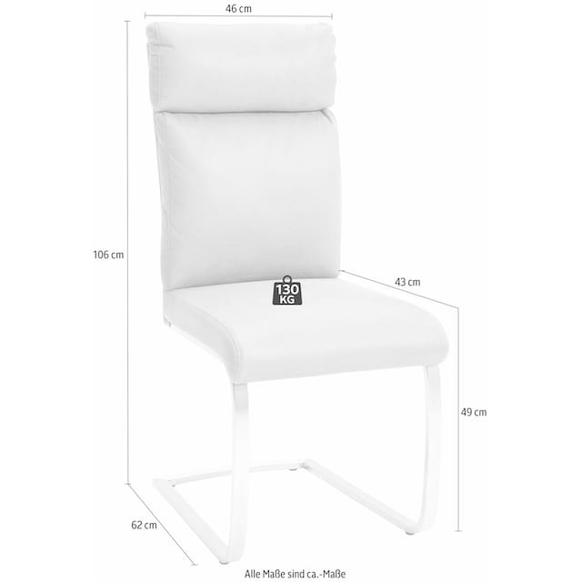 MCA furniture Freischwinger, (Set), 2 St., Microfaser, Stuhl belastbar bis  130 Kg bestellen | BAUR