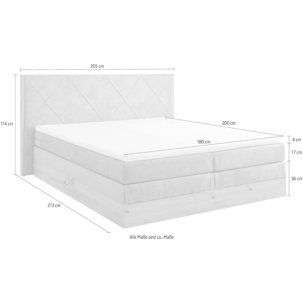 ED EXCITING DESIGN Boxspringbett »Bellevue«