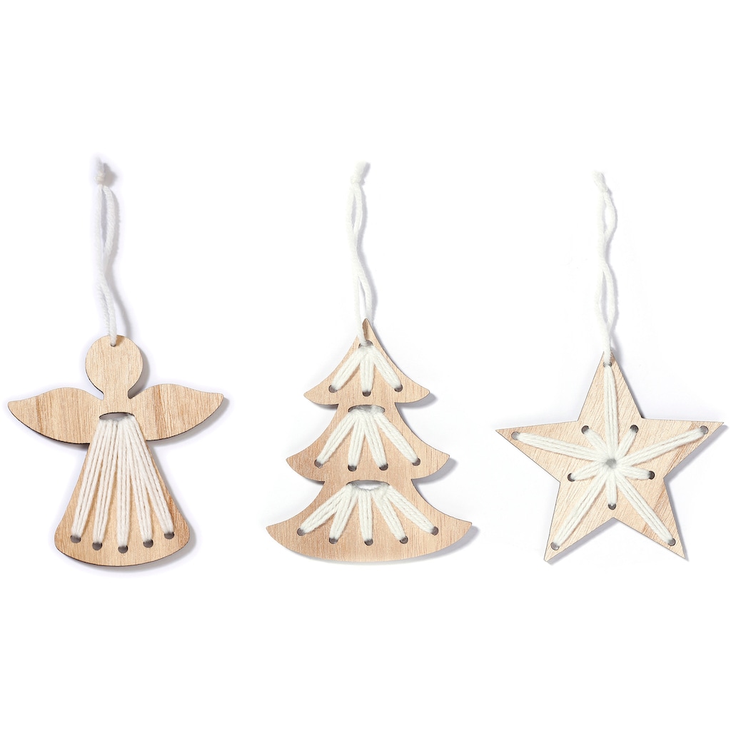 CHRISTMAS GOODS by Inge Baumbehang »Engel, Stern, Baum, Weihnachtsdeko, Christbaumschmuck«, (Set, 6 St.)