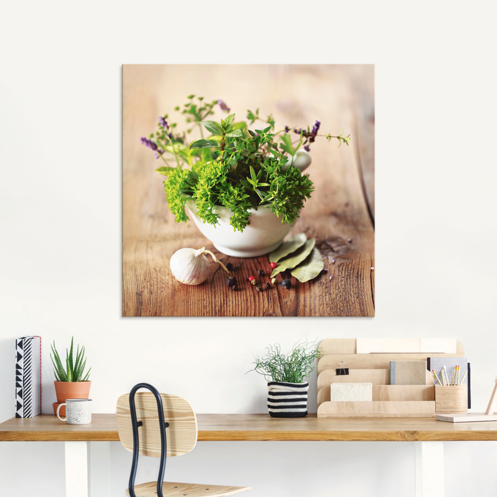 Artland Glasbild "Verschiedene Kräuter - Küche" Arrangements 1 Stk. tlg. in günstig online kaufen