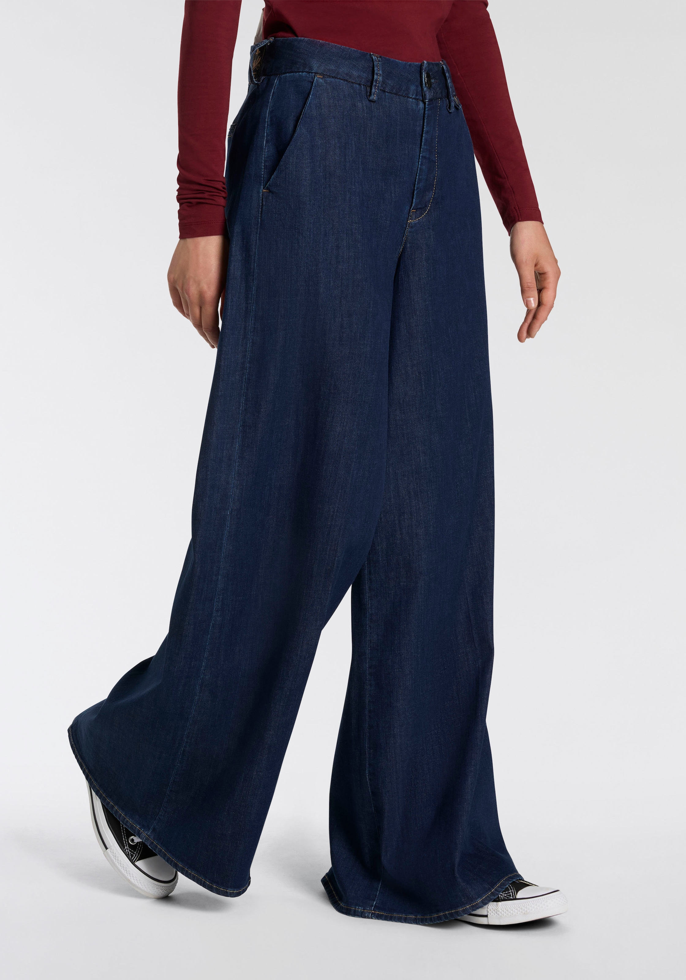 Herrlicher Weite Jeans "Lovely Palazzo Recycled Denim Light", Palazzo günstig online kaufen