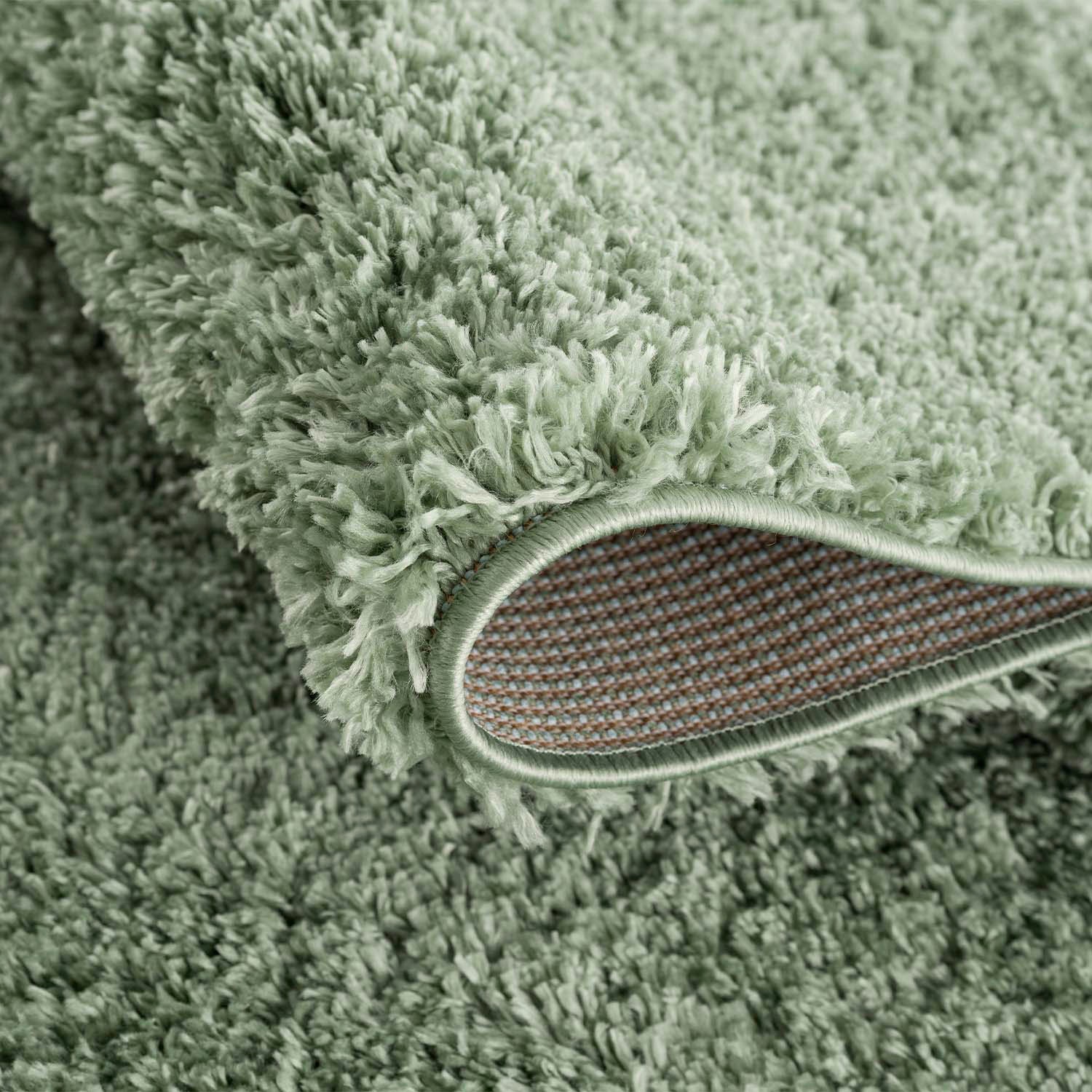Carpet City Hochflor-Teppich »Pulpy 100«, rechteckig, 30 mm Höhe, Läufer, weich, mit Fransen, uni, viele Größen, Wohnzimmer, Schafzimmer