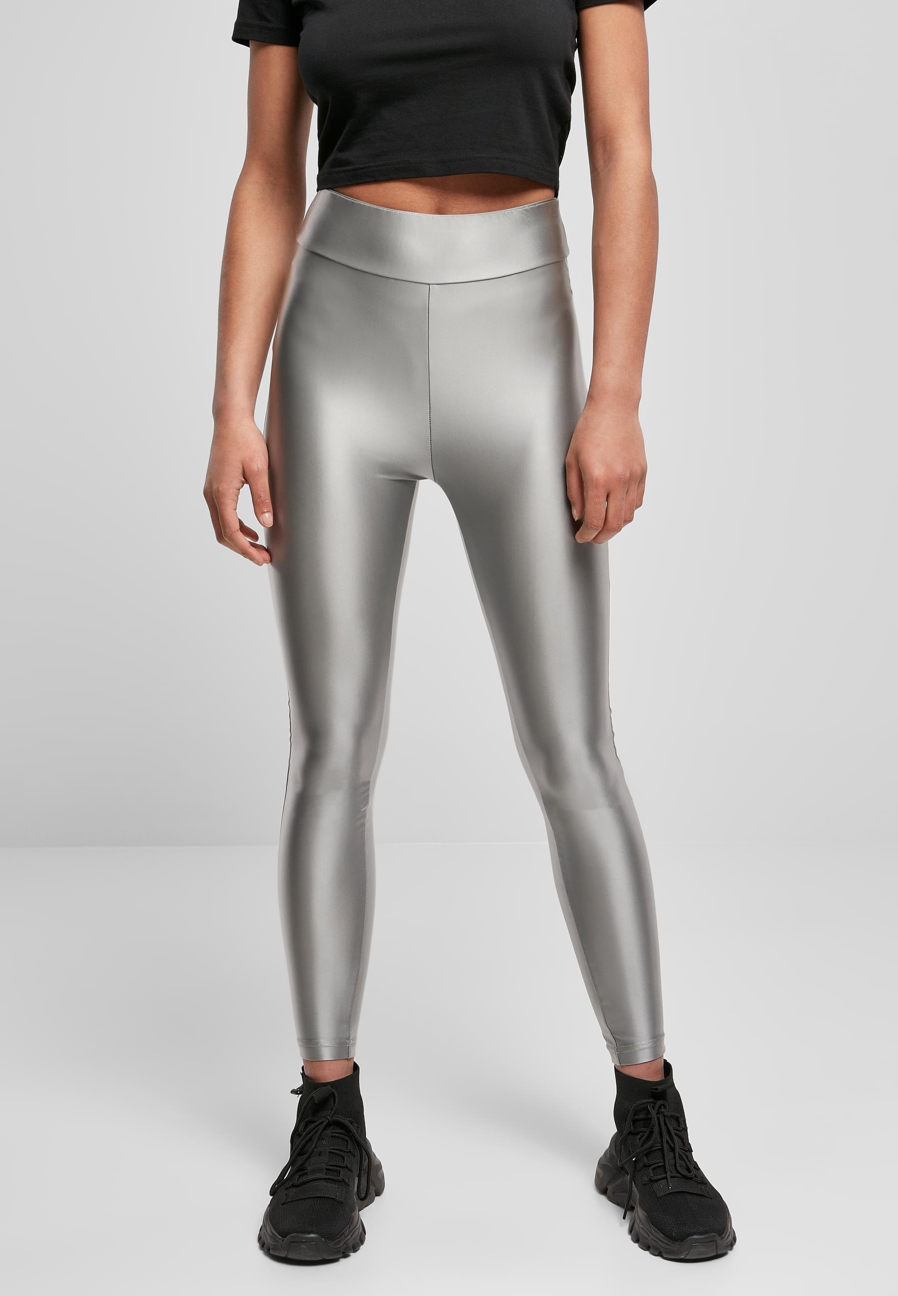 URBAN CLASSICS Leggings »Urban Classics Damen Ladies Highwaist Shiny Metallic Leggings«