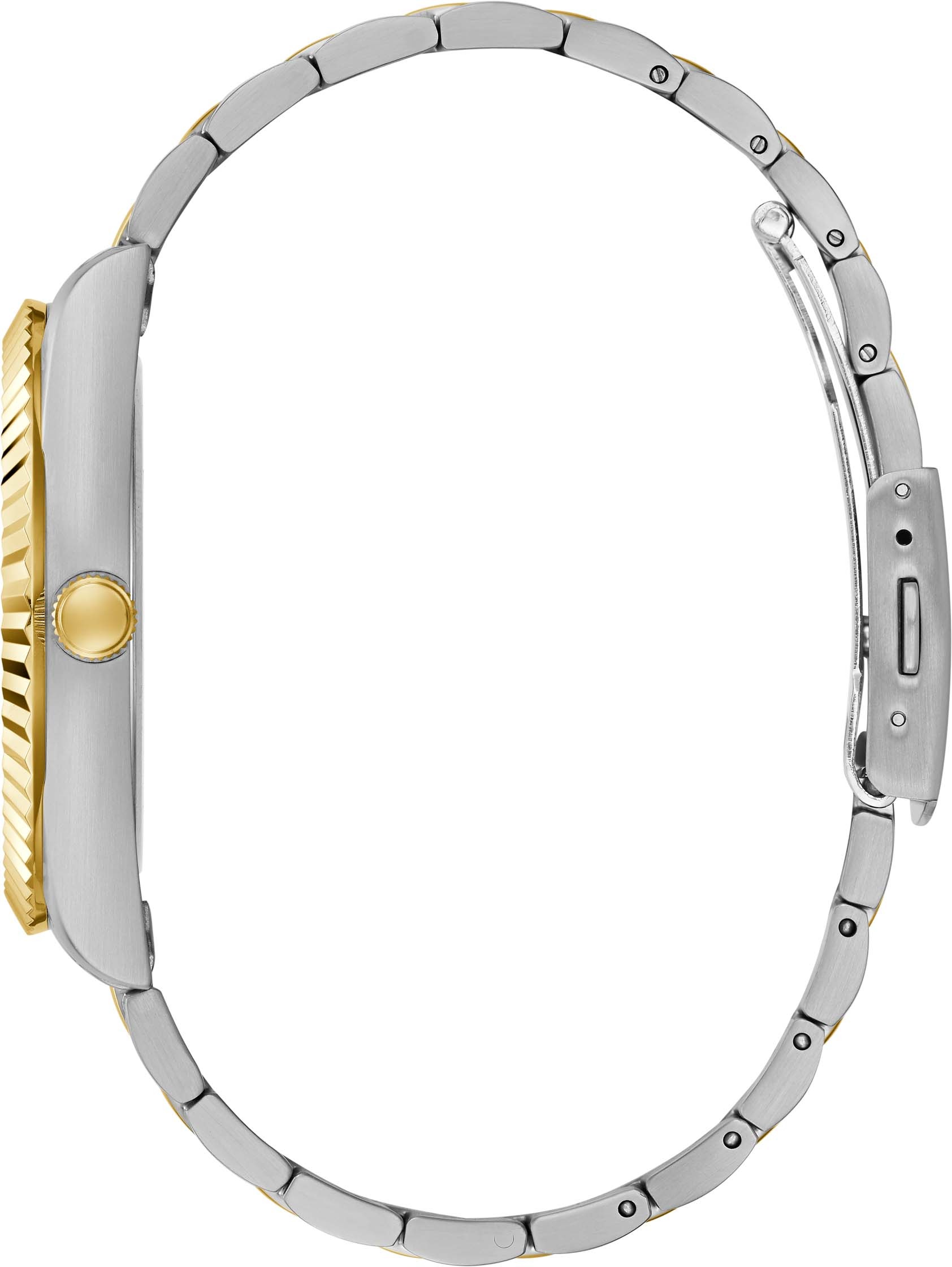 Guess Quarzuhr »CONNOISSEUR«, Armbanduhr, Herrenuhr, Datum, Wochentag, Edelstahlarmband