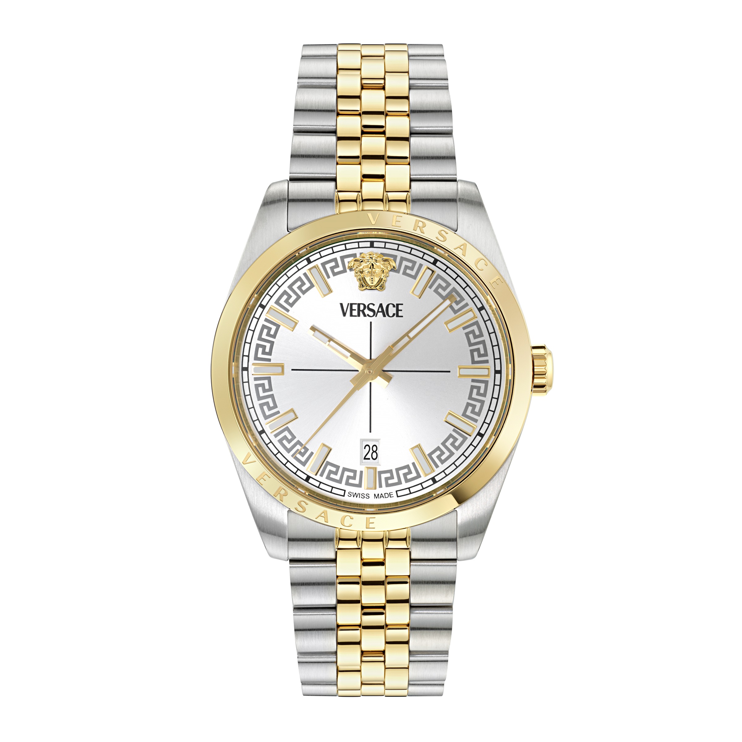 Versace Quarzuhr »MILLENYIUM GENT« Armbanduhr, Herrenuhr, Swiss Made, Edelstahlarmband, analog, Tag