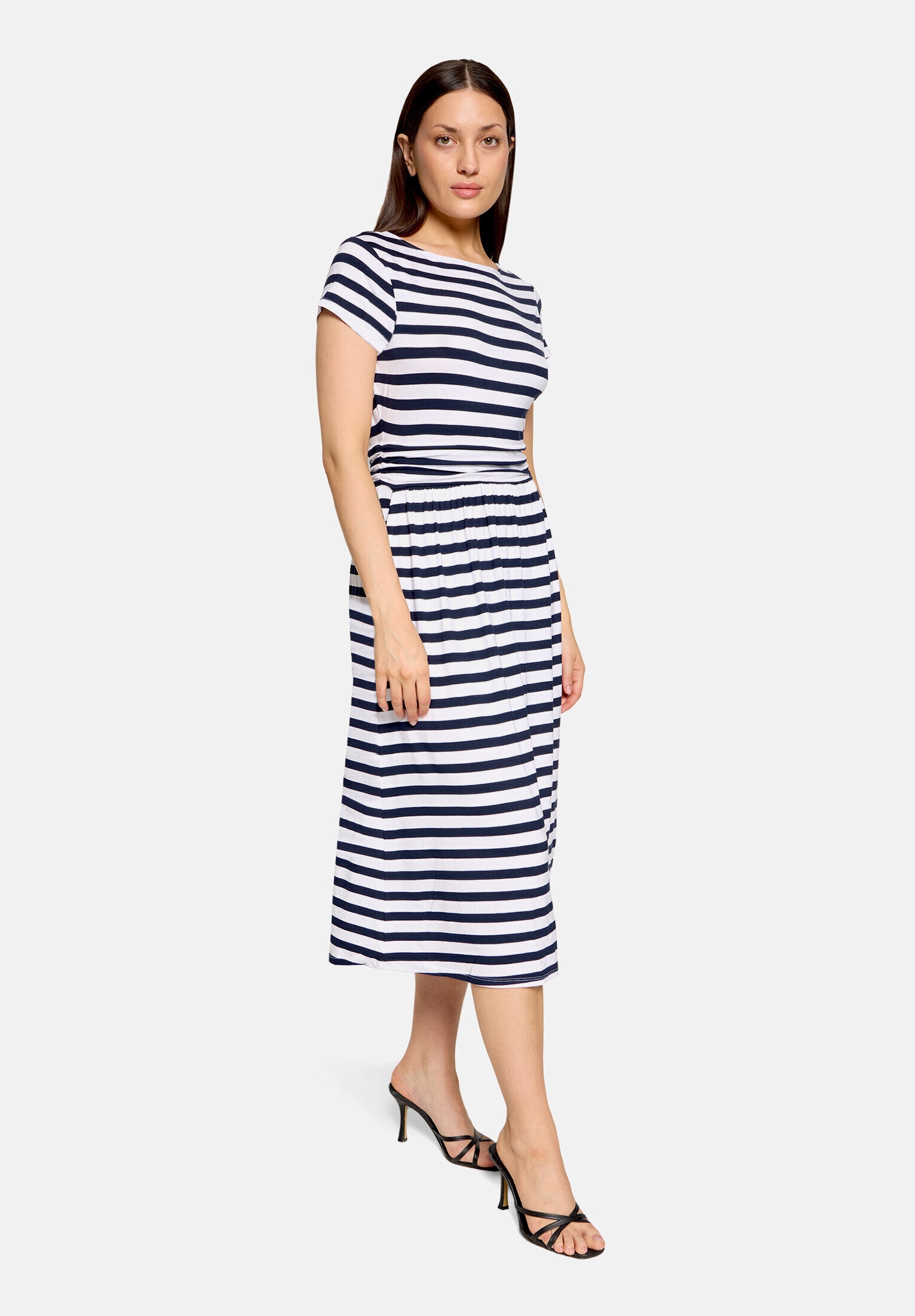 Betty&Co Jerseykleid "Damen mit Streifen" Eingrifftaschen