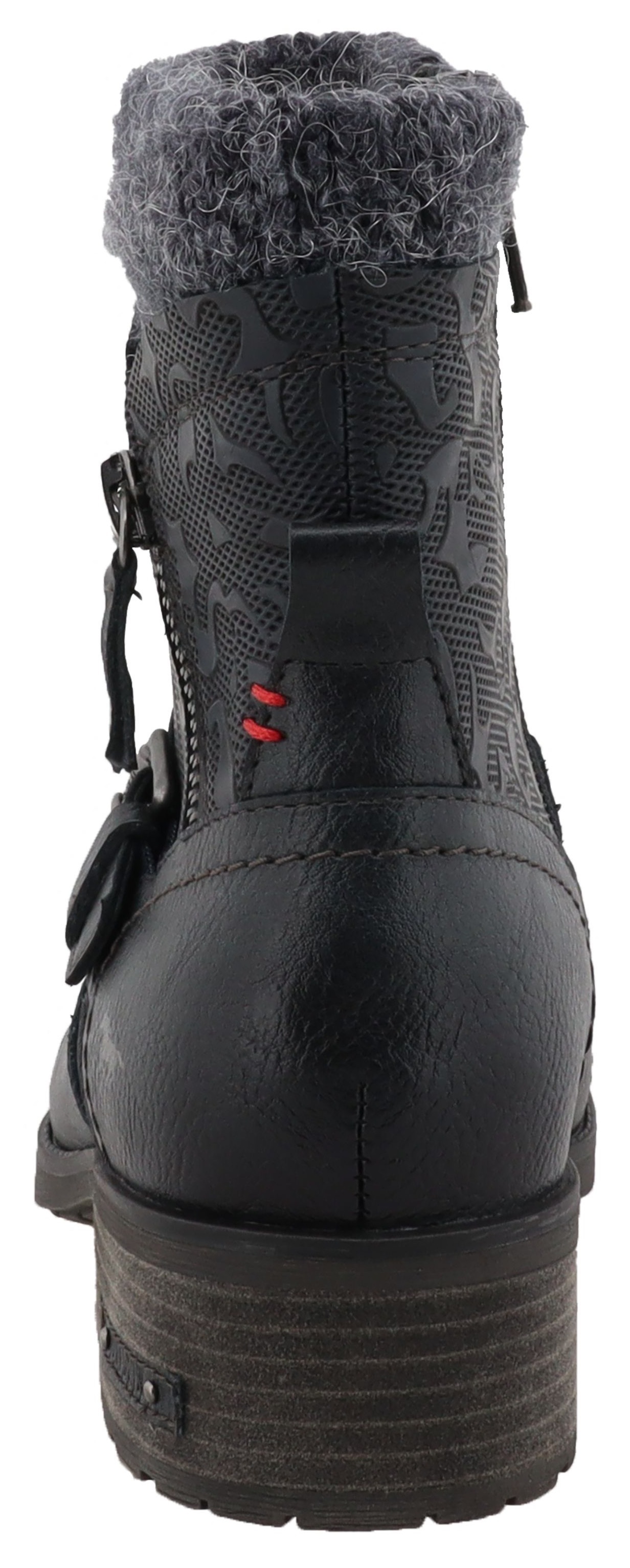 Mustang Shoes Winterstiefelette "Fabienne" Biker Boots mit Blockabsatz und günstig online kaufen