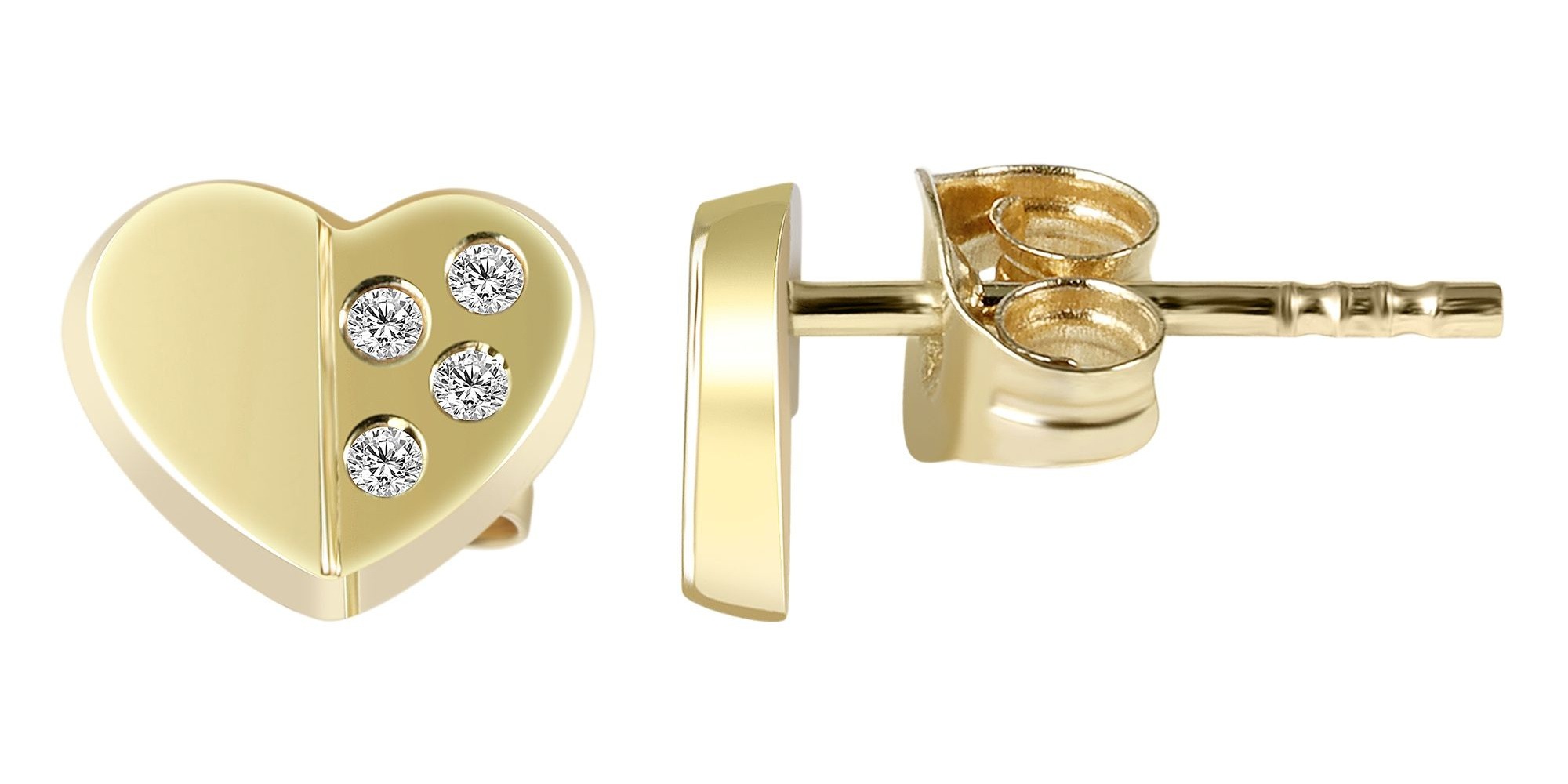 Adelia´s Paar Ohrhänger "Ohrringe – Ohrstecker aus 333 Gold mit Zirkonia" Eine schöne Geschenkidee für jeden Anlass