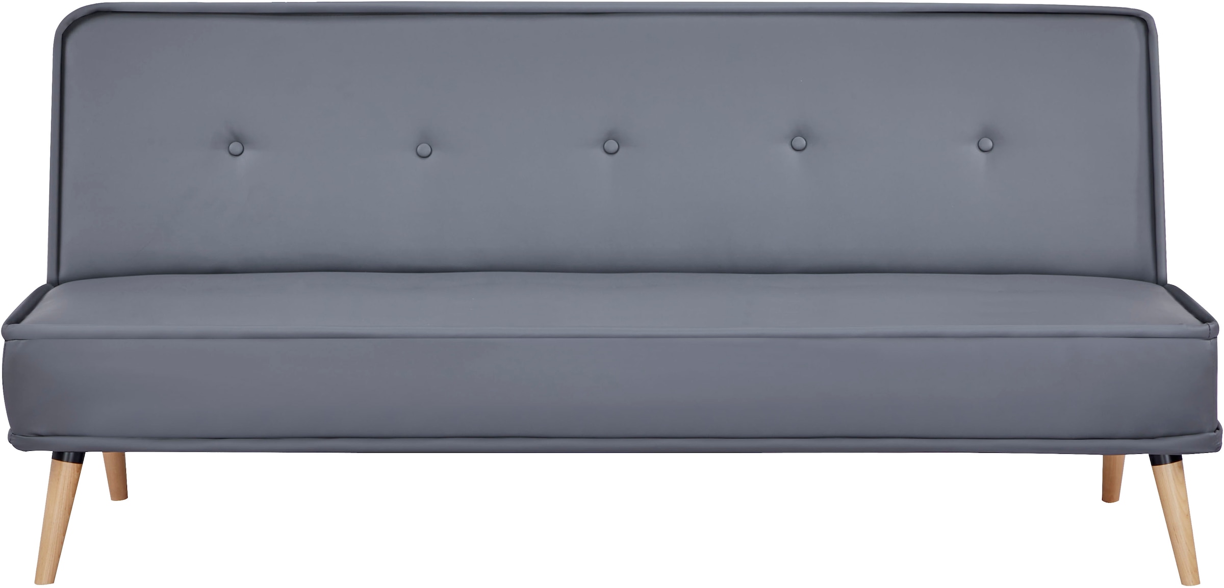 INOSIGN Schlafsofa »ARBON,183cm, klappbarer 3-Sitzer mit verstellbarer Rückenlehne und«, Bettfunktion, Webstoff und Kunstleder