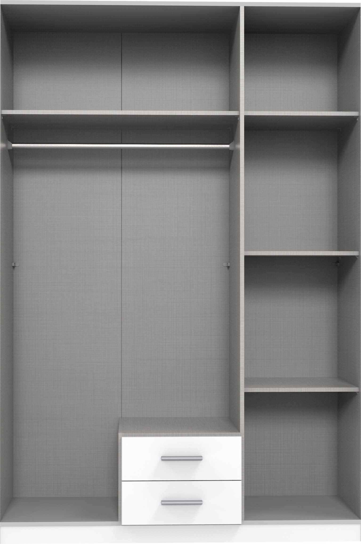 Thumbnail - Wimex Kleiderschrank "Fulda, 135 oder 180/58/199cm, 2 Schubladen, Made in Germany", (mit Kranzleiste), besonderer Look d...