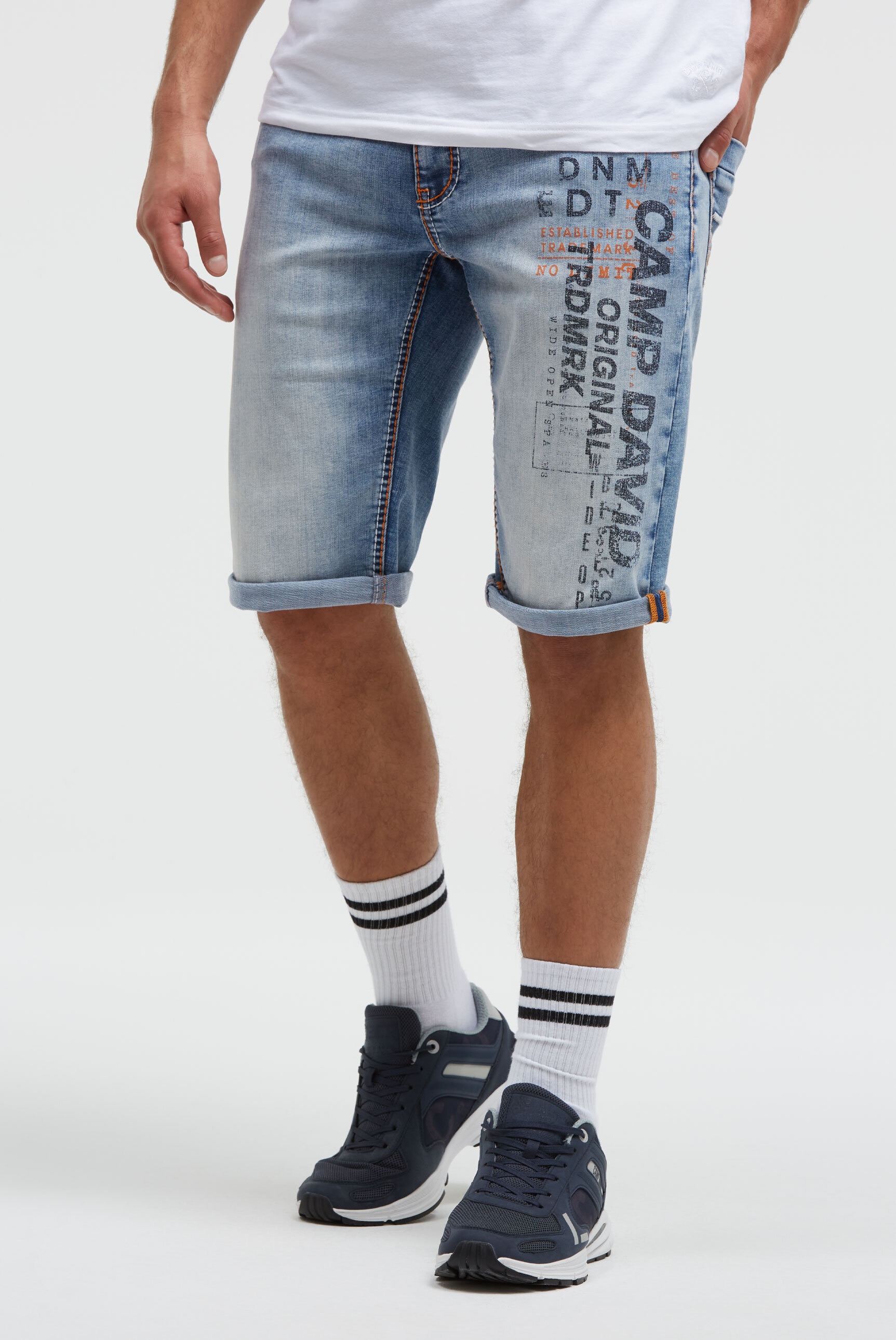 CAMP DAVID Jeansshorts mit breiten Nähten günstig online kaufen