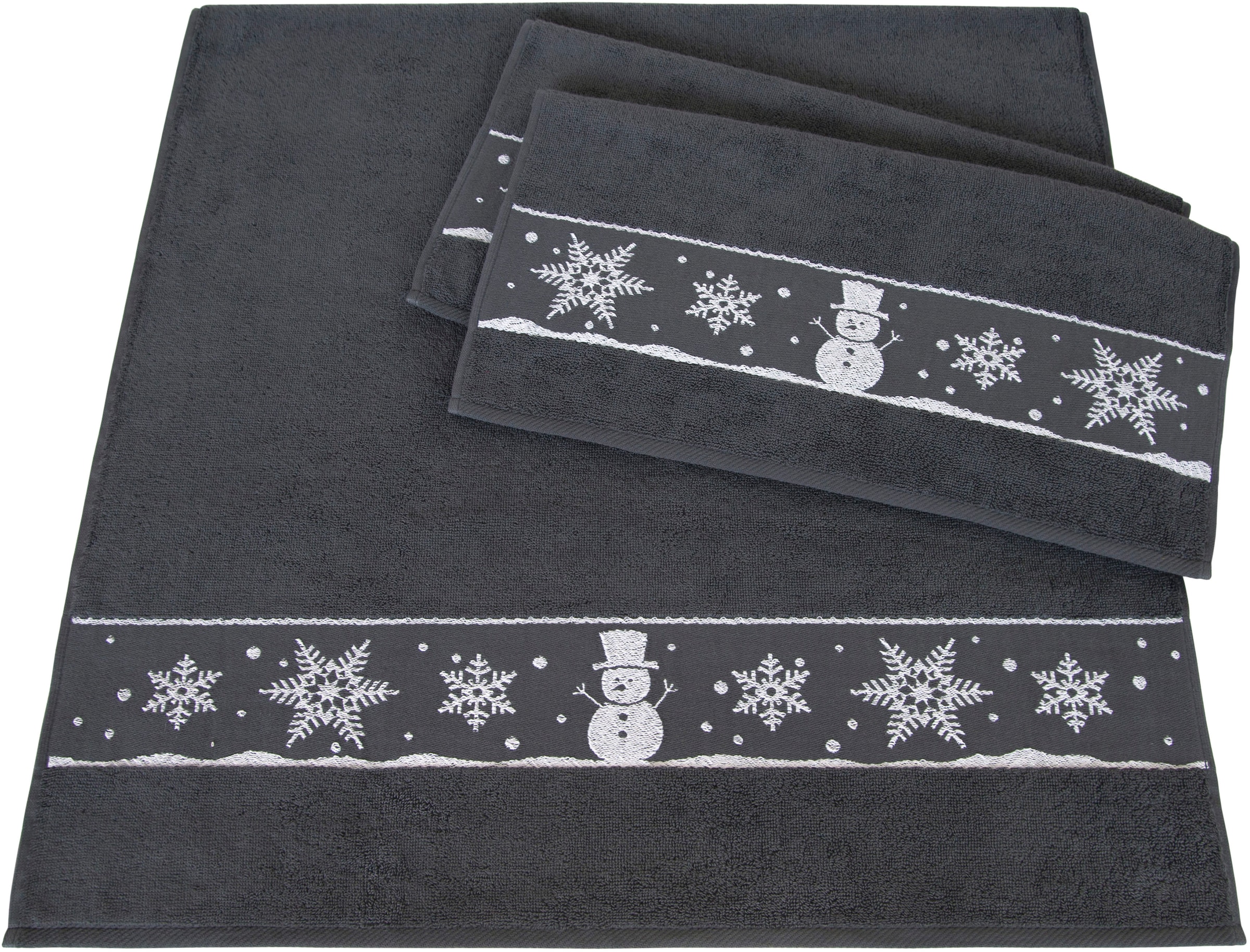 Dyckhoff Handtuch Set "Schneemann" Set 3 Stk. Frottier Made in Germany (2 H günstig online kaufen
