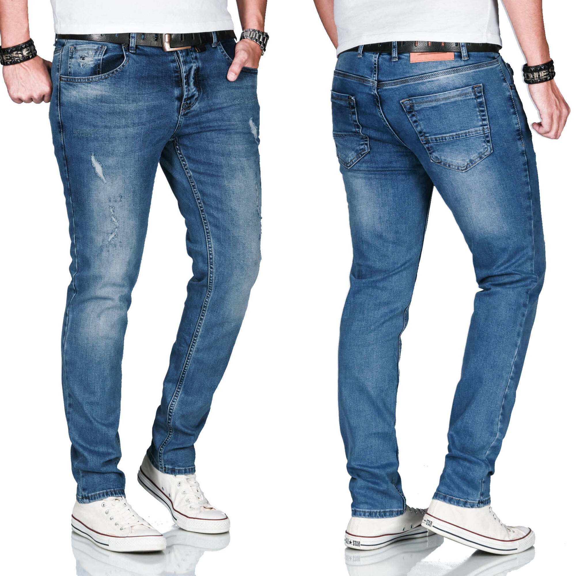 Alessandro Salvarini Slim-fit-Jeans "ASCatania", mit used look Effekt und mit 2% Elasthan