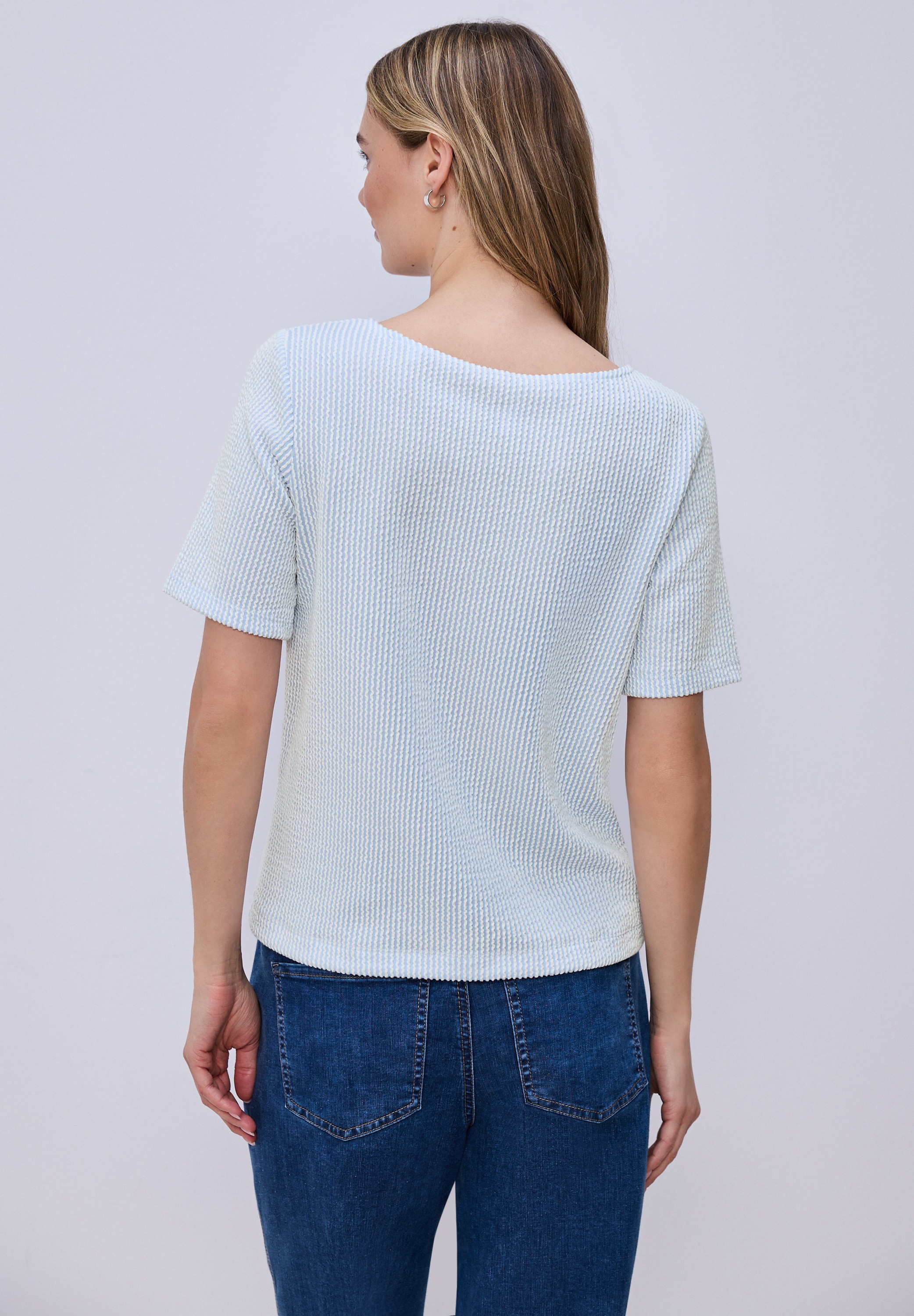 STREET ONE T-Shirt mit U-Boot-Ausschnitt günstig online kaufen