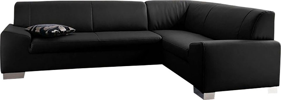 DOMO collection Ecksofa "Alisson, zeitlose Optik, flache Armlehnen, L-Form" günstig online kaufen