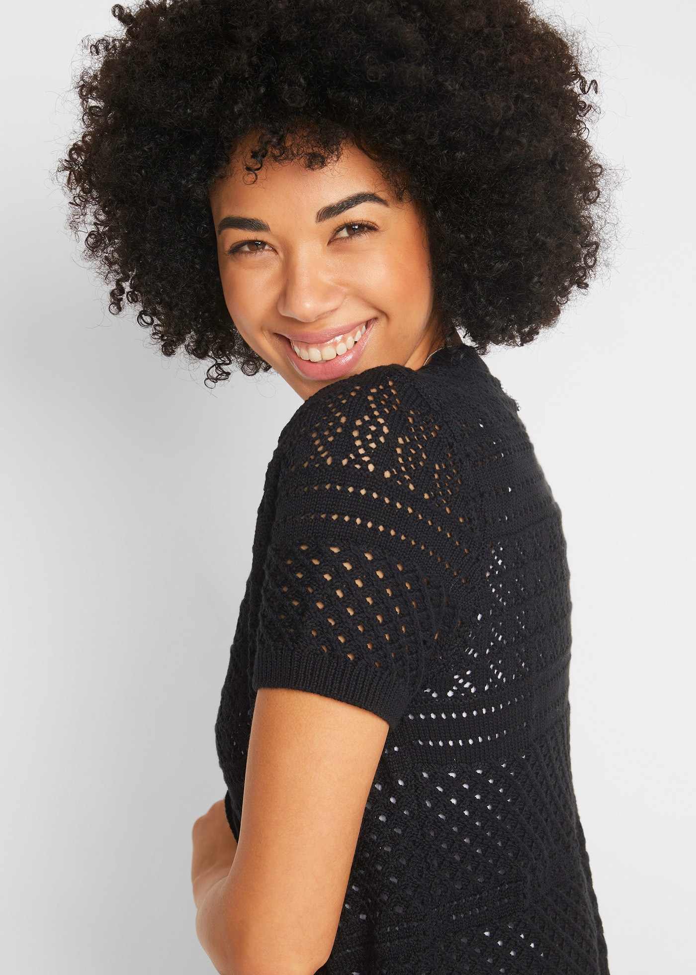 Thumbnail - bonprix Bolero figurbetonte Slim fit Schnittform, feines Ajour-Strickmuster