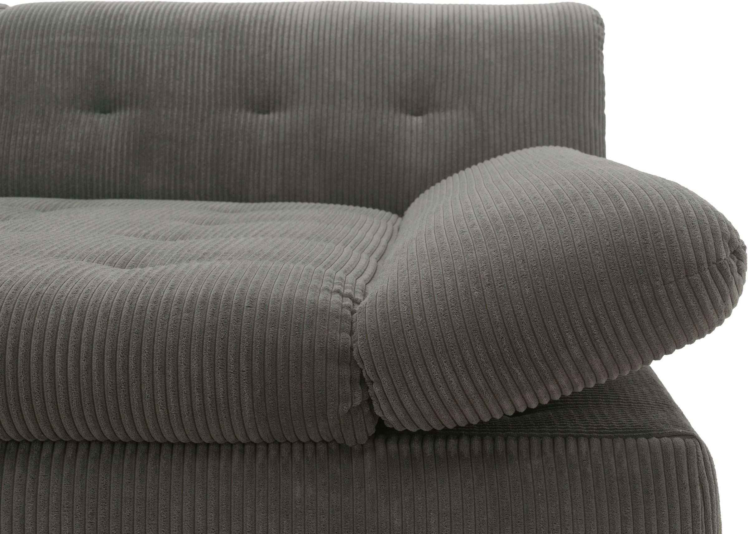DOMO collection Ecksofa »100031 kompakte Stellmaße, komfortabel und bequem, L-Form«, wahlweise mit Bettfunktion und Armteilverstellung. Breite 234cm