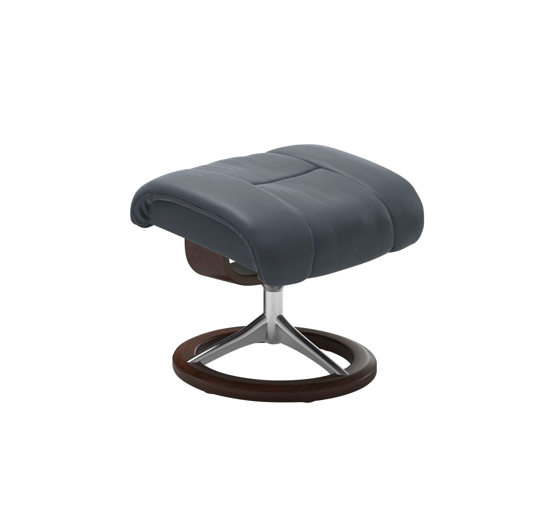 Stressless® Relaxsessel »Reno«, (Set, Relaxsessel mit Hocker), mit Hocker, mit Signature Base, Größe S, M & L, Gestell Braun