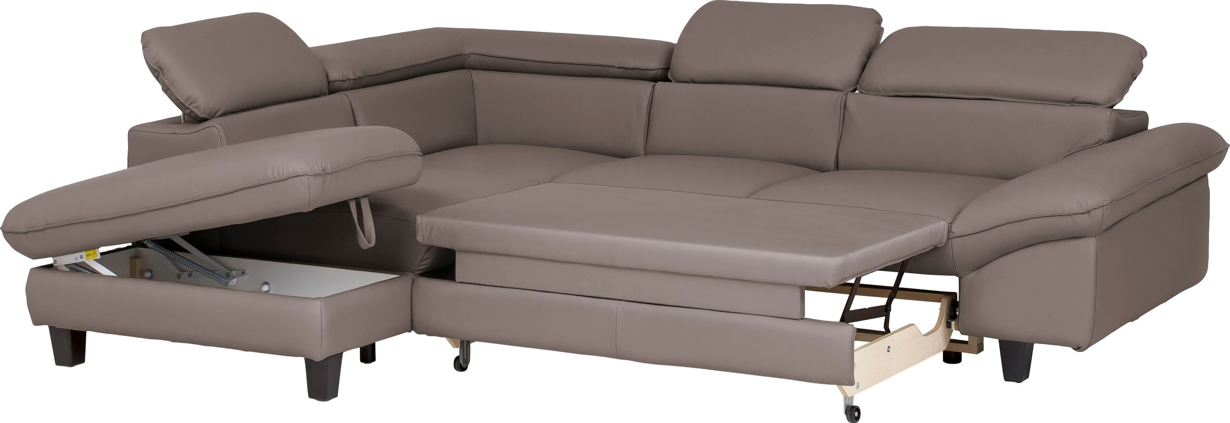Home affaire Ecksofa »Pilot L-Form«, mit Kopfteilverstellung, wahlweise mit Bettfunktion & Bettkasten