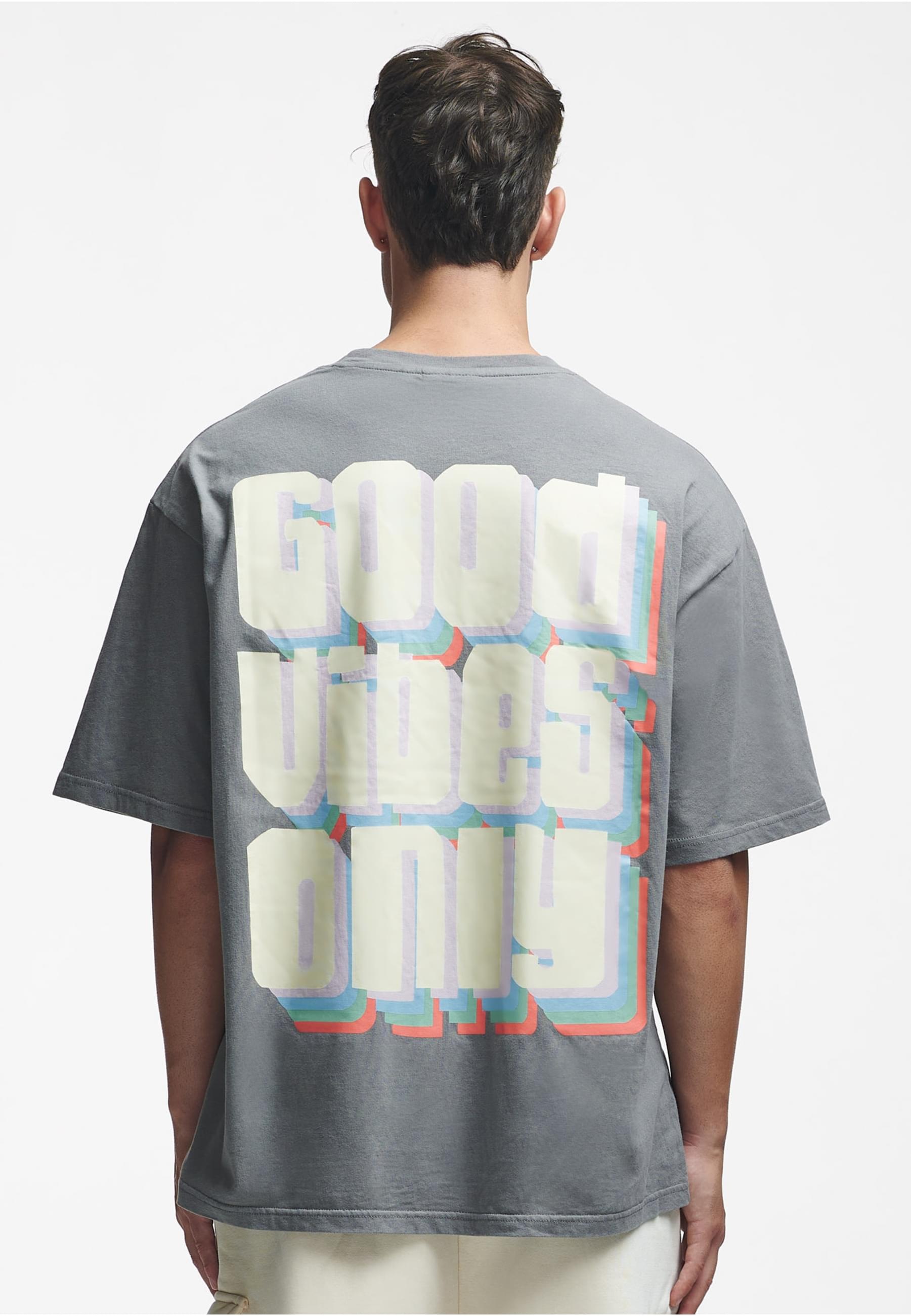 2Y Studios T-Shirt »2Y Studios Herren 2Y Good Vibes Only Oversize Tee«, (1 tlg.)