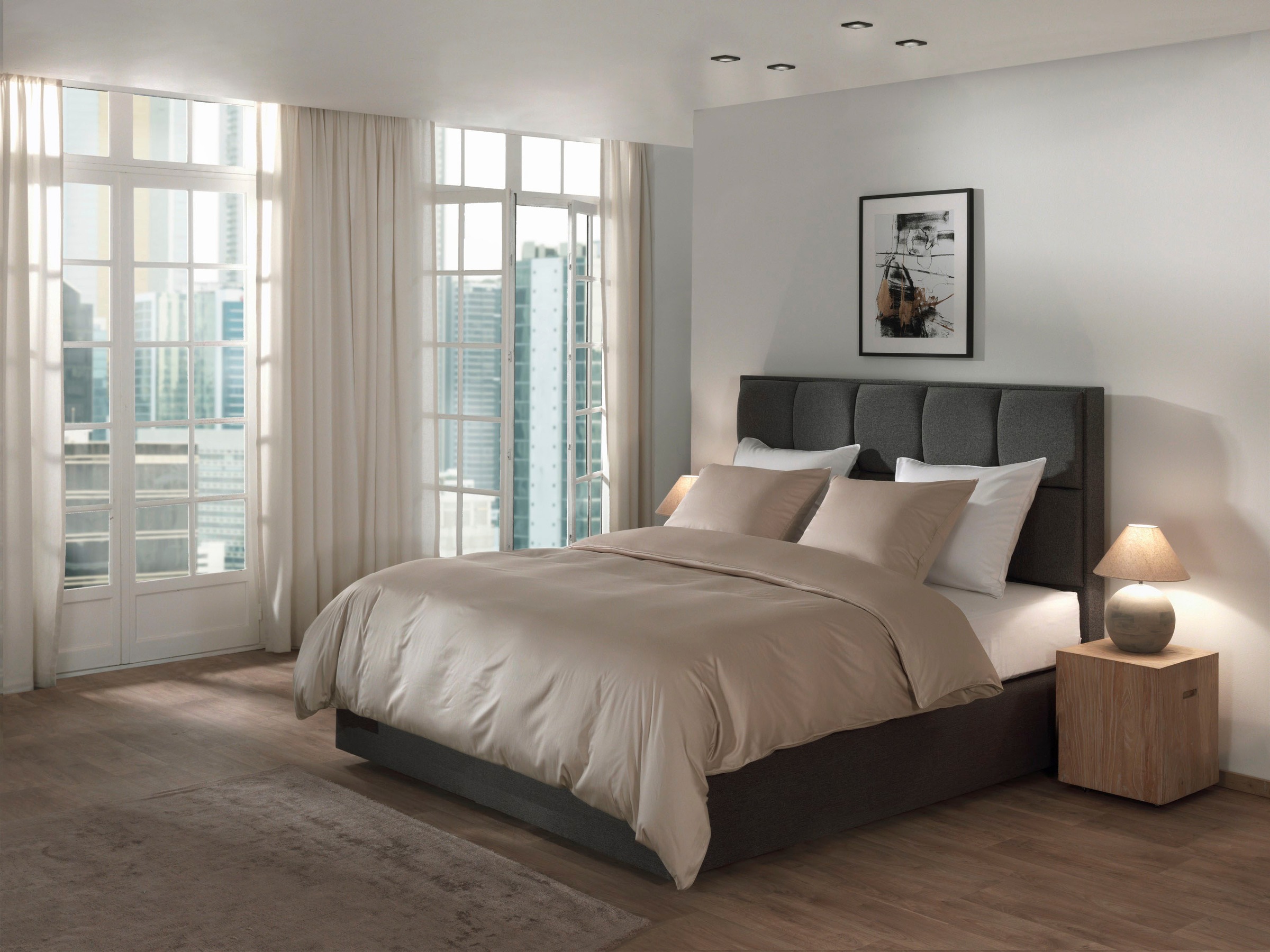 YELLOW Bettwäsche "Suite-Dubai" 2 Stk. Uni Design, 100% Baumwolle ab 135x20 günstig online kaufen