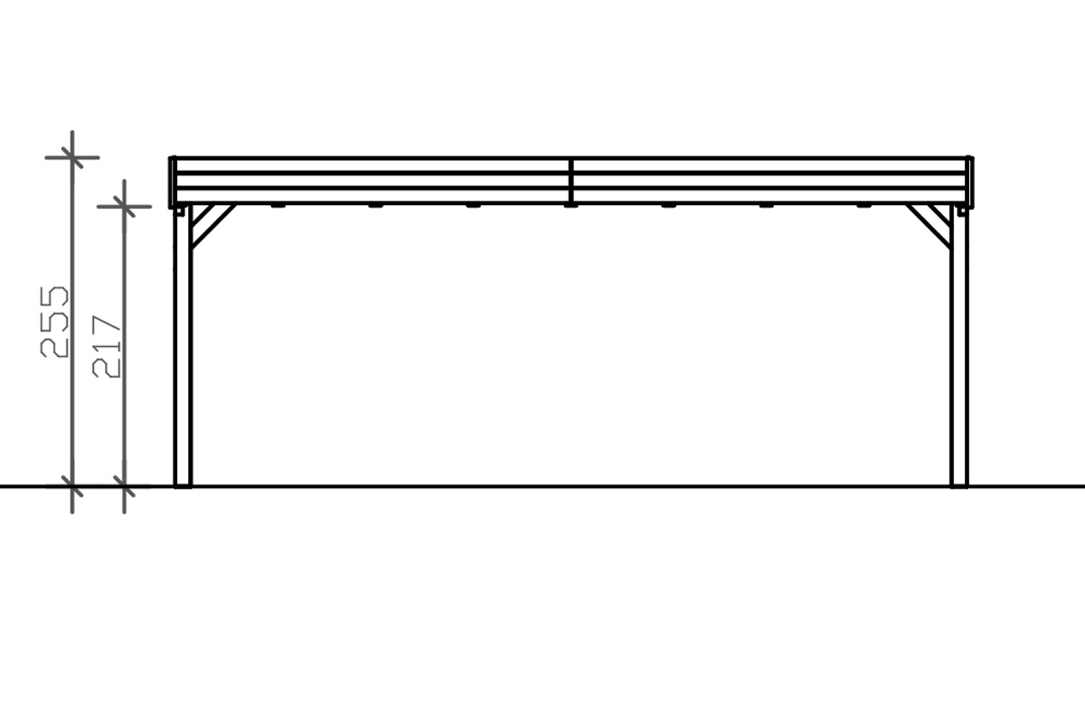 Skanholz Doppelcarport »Grunewald«, Leimholz-Nordisches Fichtenholz, weiß, mit Aluminiumdach