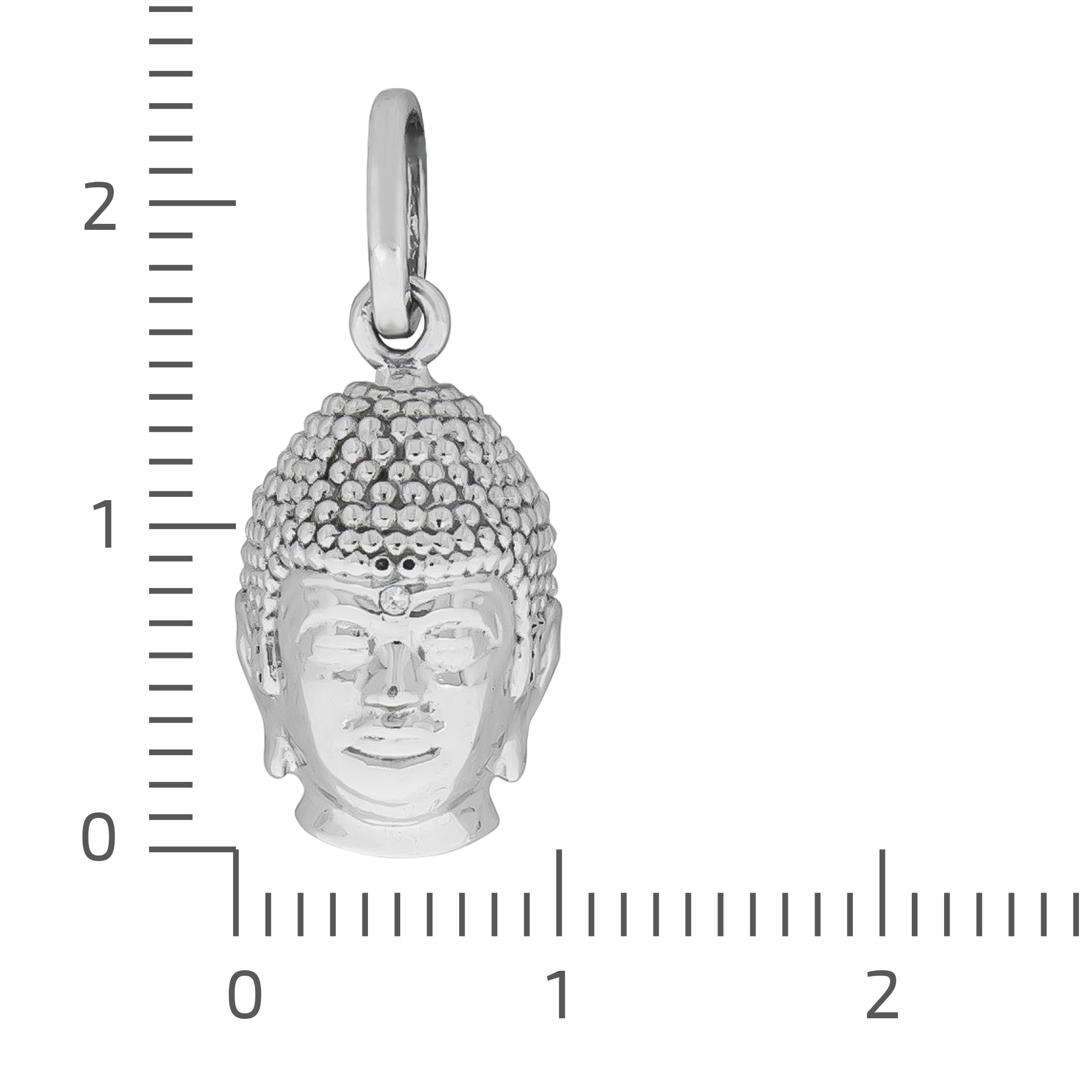 Vivance Kettenanhänger »925/- rhodiniert BAUR Buddah-Kopf Silber Sterling Zirkonia« bestellen | online