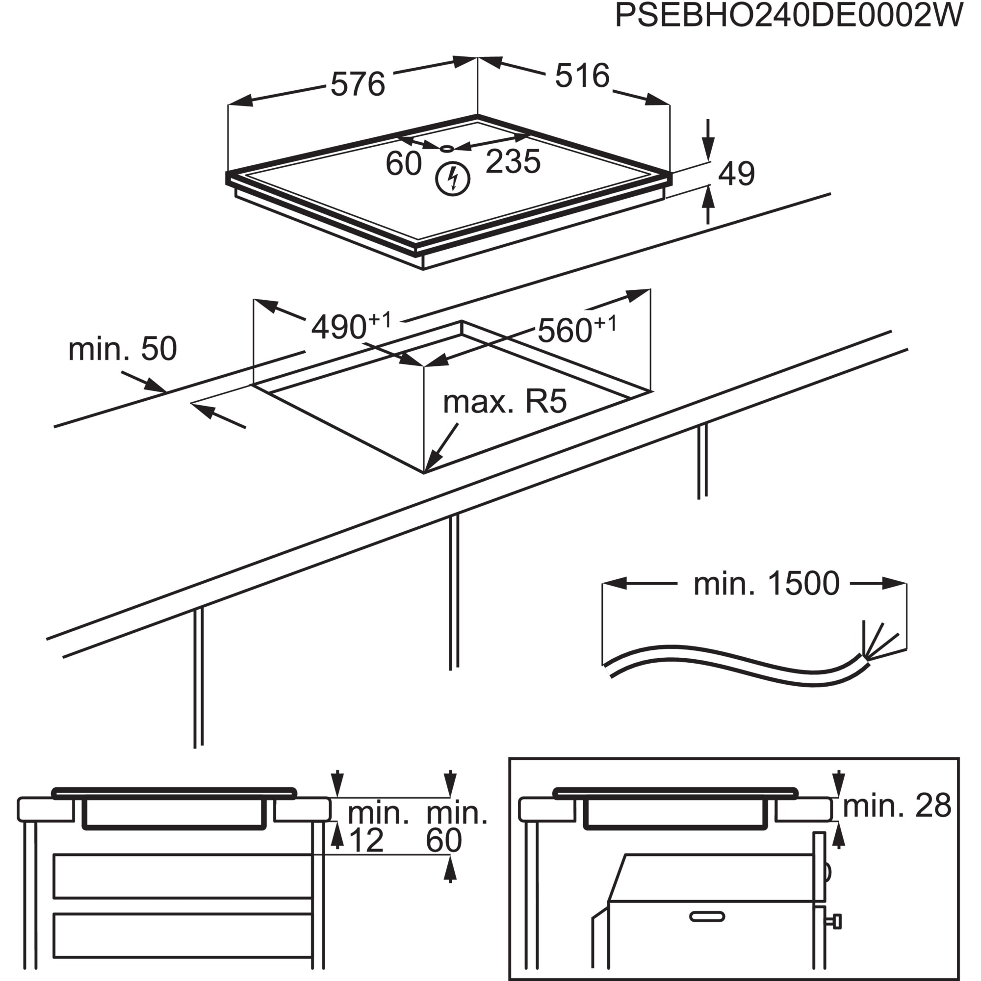 AEG Induktions-Kochfeld »TO64IC00XB«, mit Hob2Hood®
