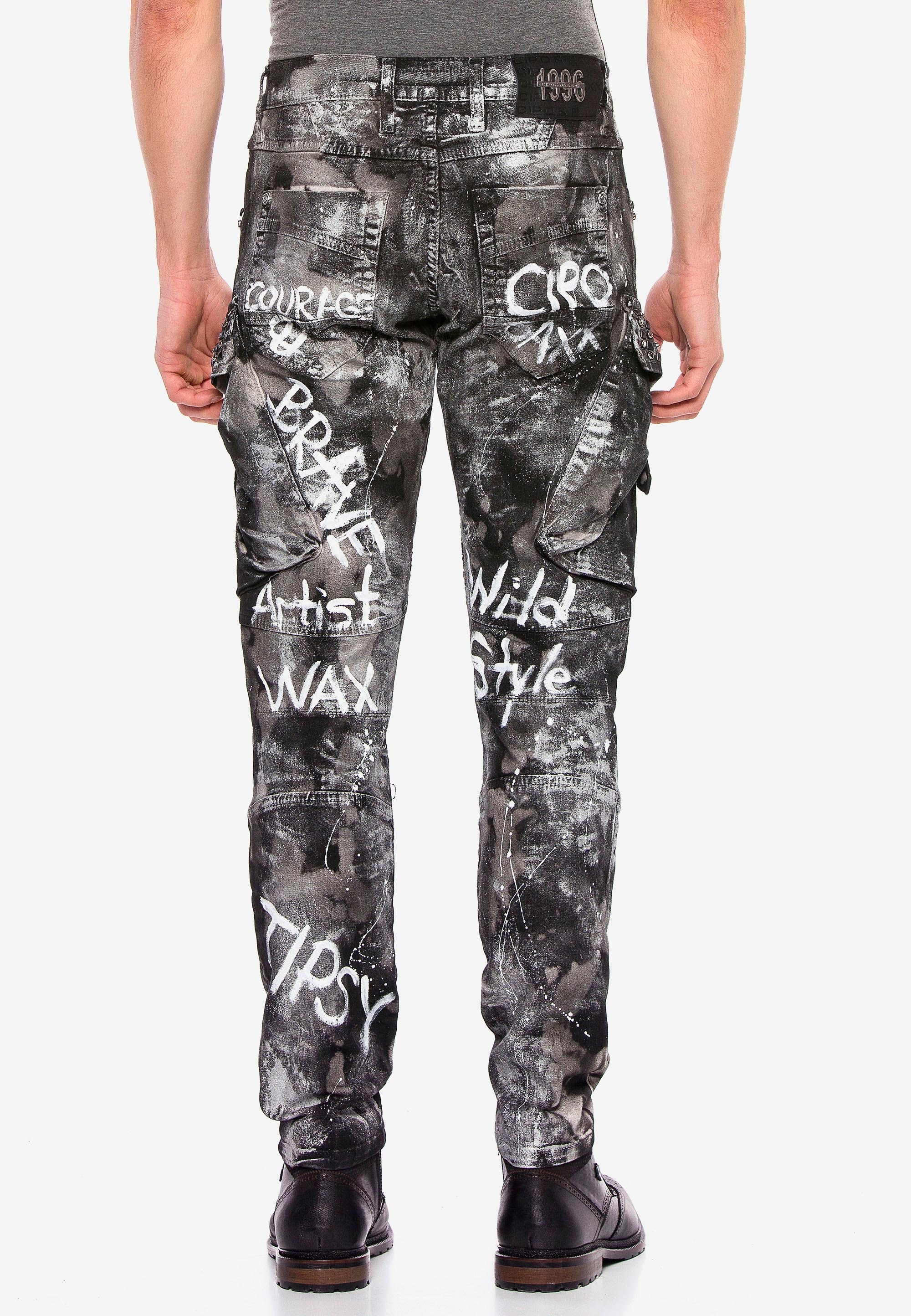 Cipo & Baxx Bequeme Jeans, mit stylischem Glitzereffekt