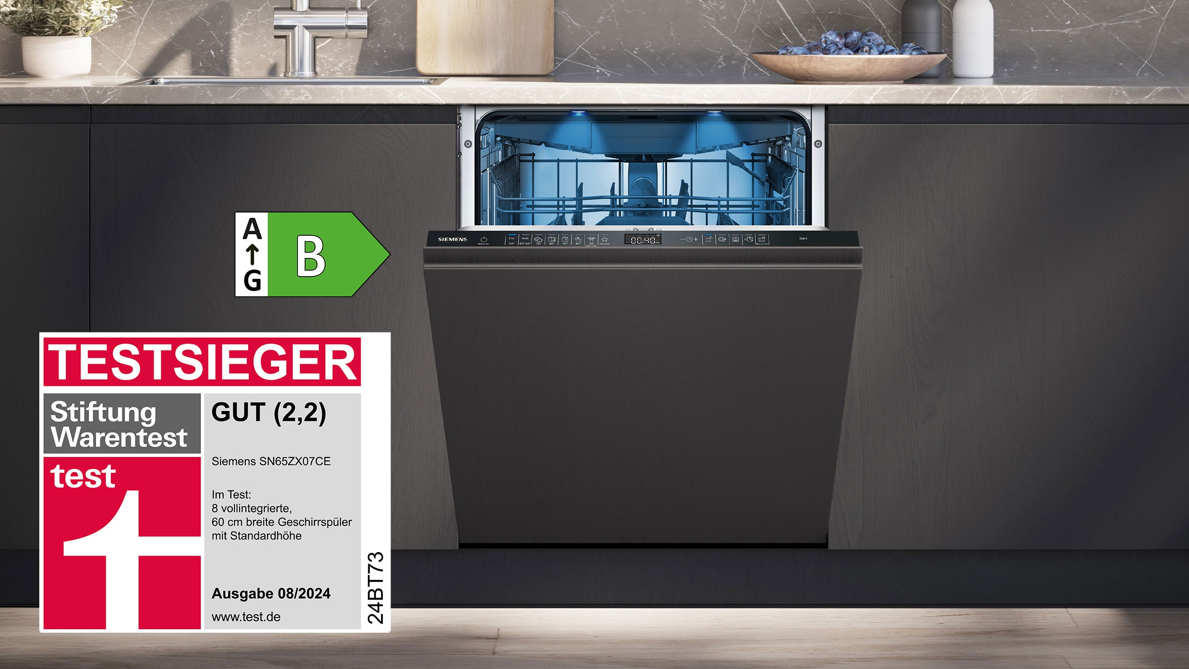 SIEMENS vollintegrierbarer Geschirrspüler iQ500 "SN65ZX07CE" 14 Maßgedecke günstig online kaufen