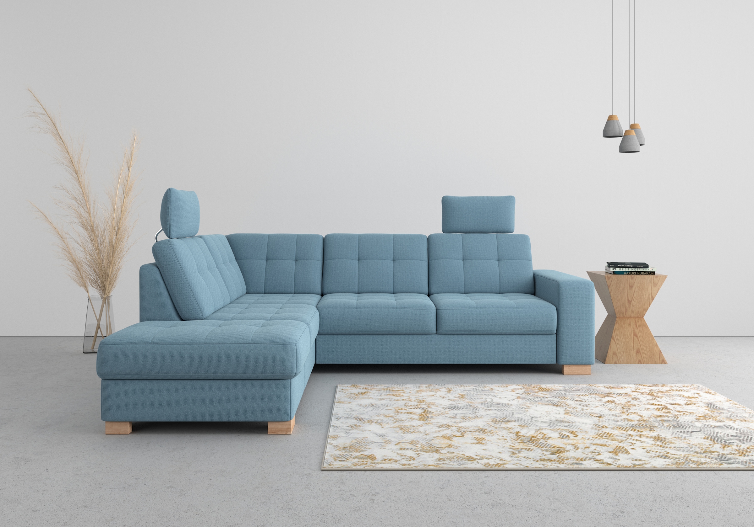sit&more Ecksofa "Quincy L-Form" wahlweise mit Schlaffunktion und Bettkasten