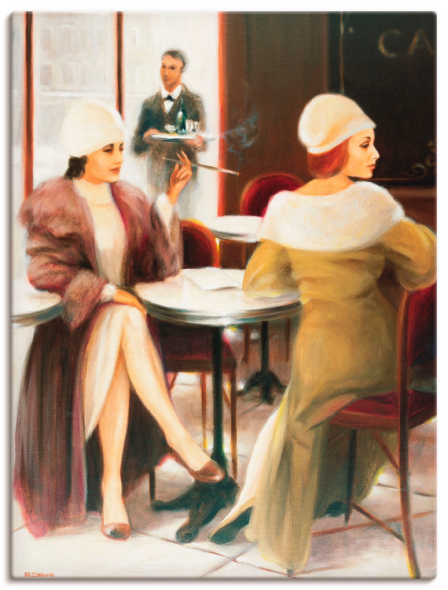 Artland Wandbild »Cafe I«, Frau, versch. Poster oder | Größen als BAUR (1 St.), bestellen in Wandaufkleber Leinwandbild