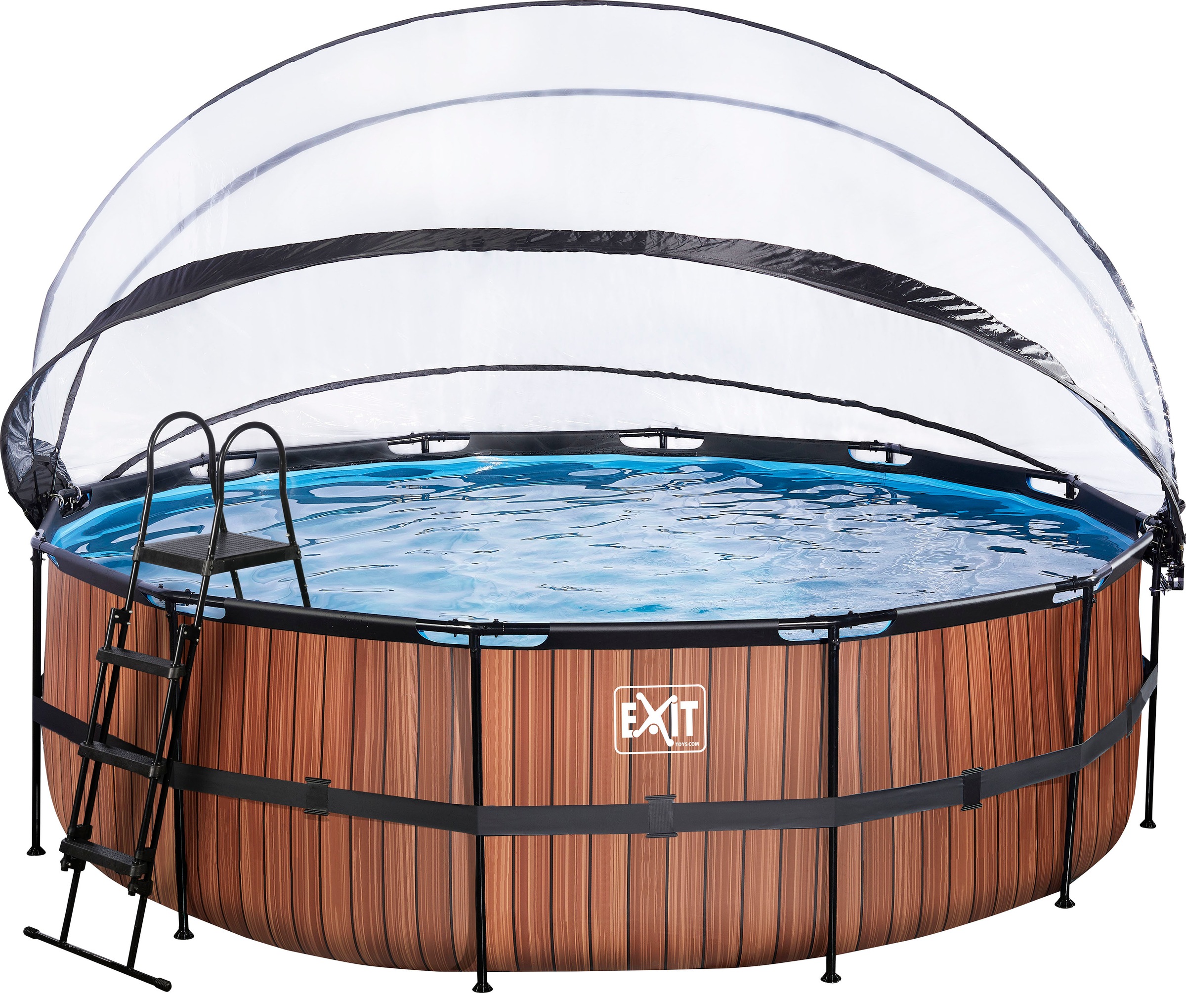 EXIT Framepool "inkl. multifunktionaler Poolabdeckung & Wärmepumpe" ØxH: 45 günstig online kaufen