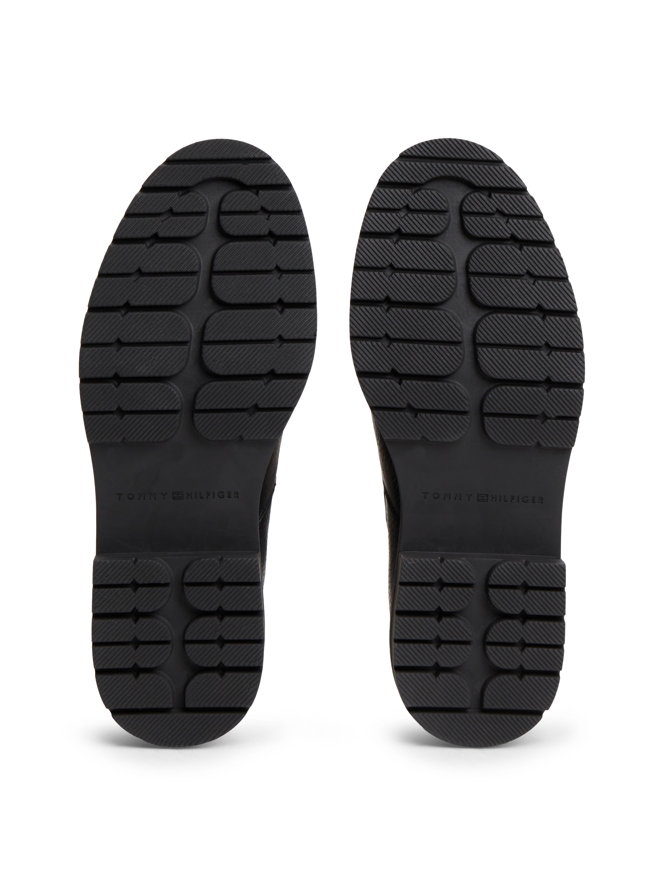 Tommy Hilfiger Chelseaboots »TH EMBOSS GRAIN LEATHER CHELSEA«  Blockabsatz, Stiefelette mit beidseitigem Stretcheinsatz