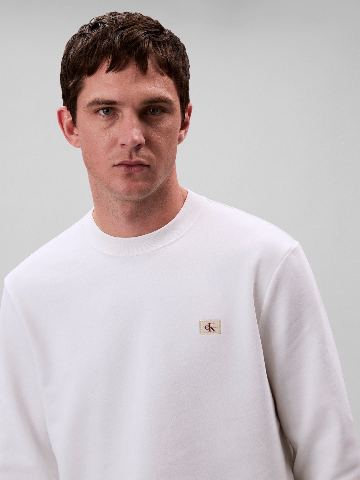 Thumbnail - Calvin Klein Jeans Sweatshirt "400GSM TRRY BDG CRWN" Mit Rundhalsausschnitt