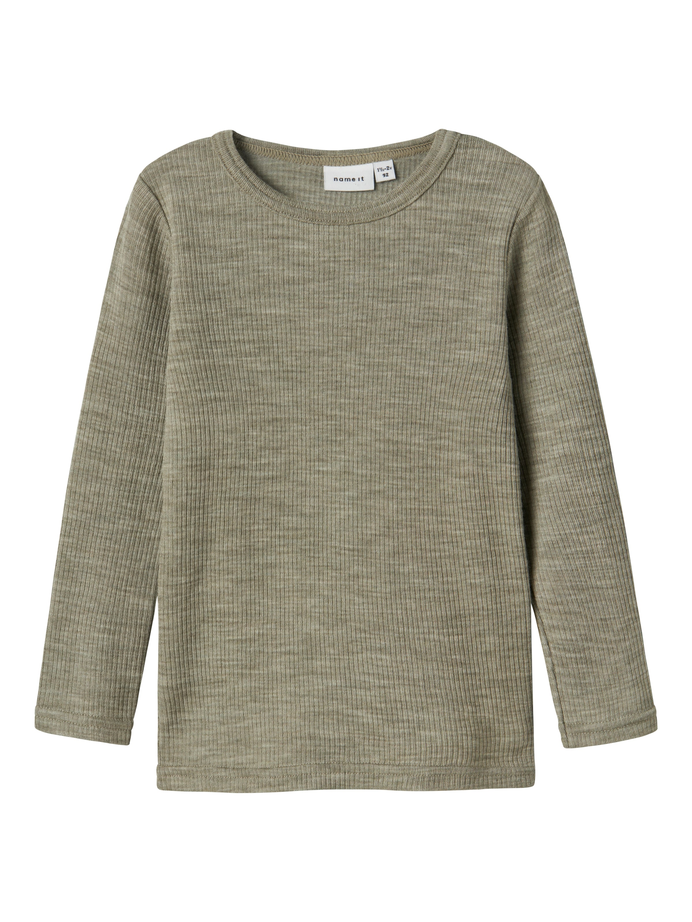 Name It Langarmshirt »NMNWAX WOOL RIB LS TOP NOOS«, aus reiner Merinowolle