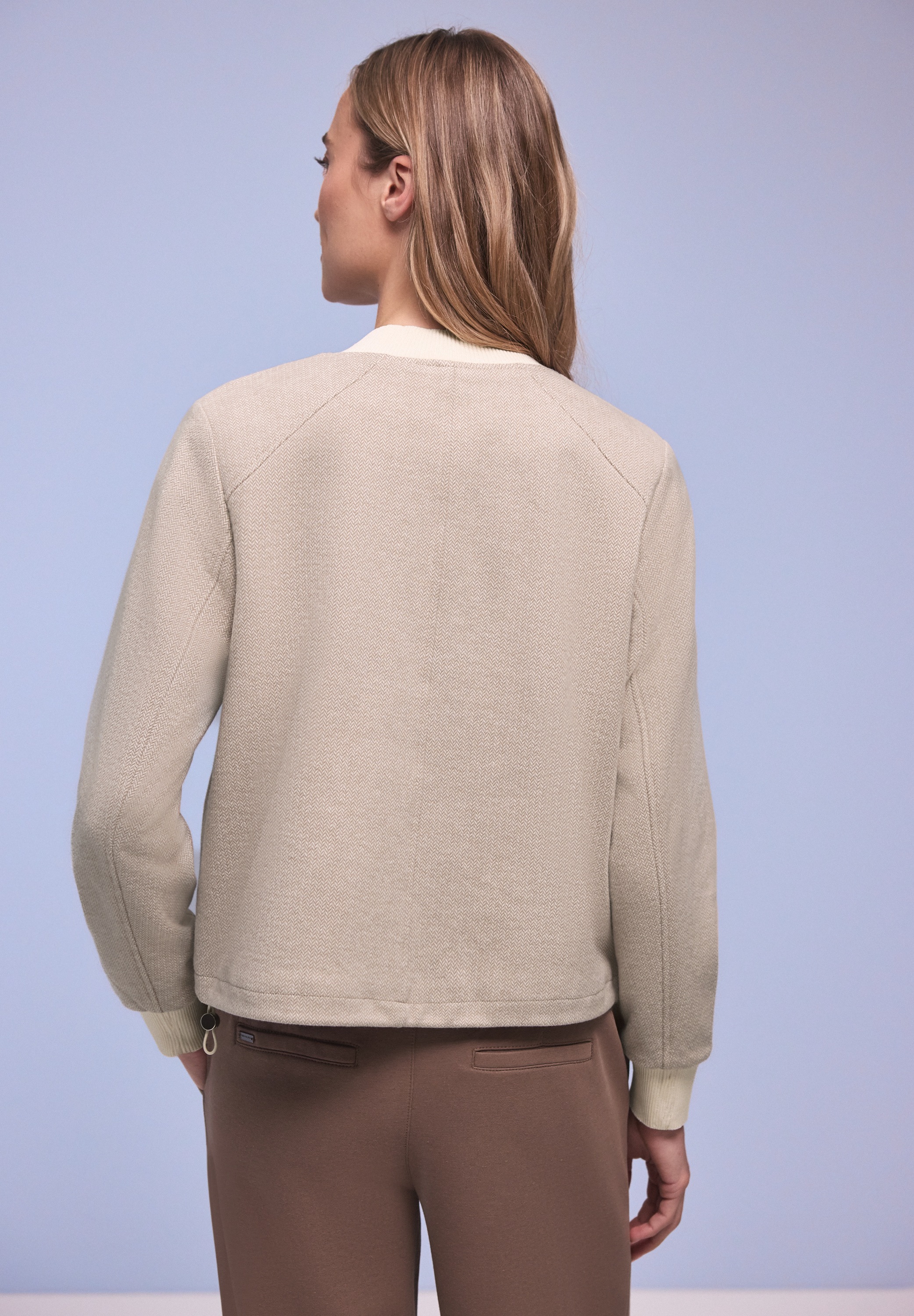 Thumbnail - STREET ONE Blouson ohne Kapuze mit modernem Herringbone‑Muster