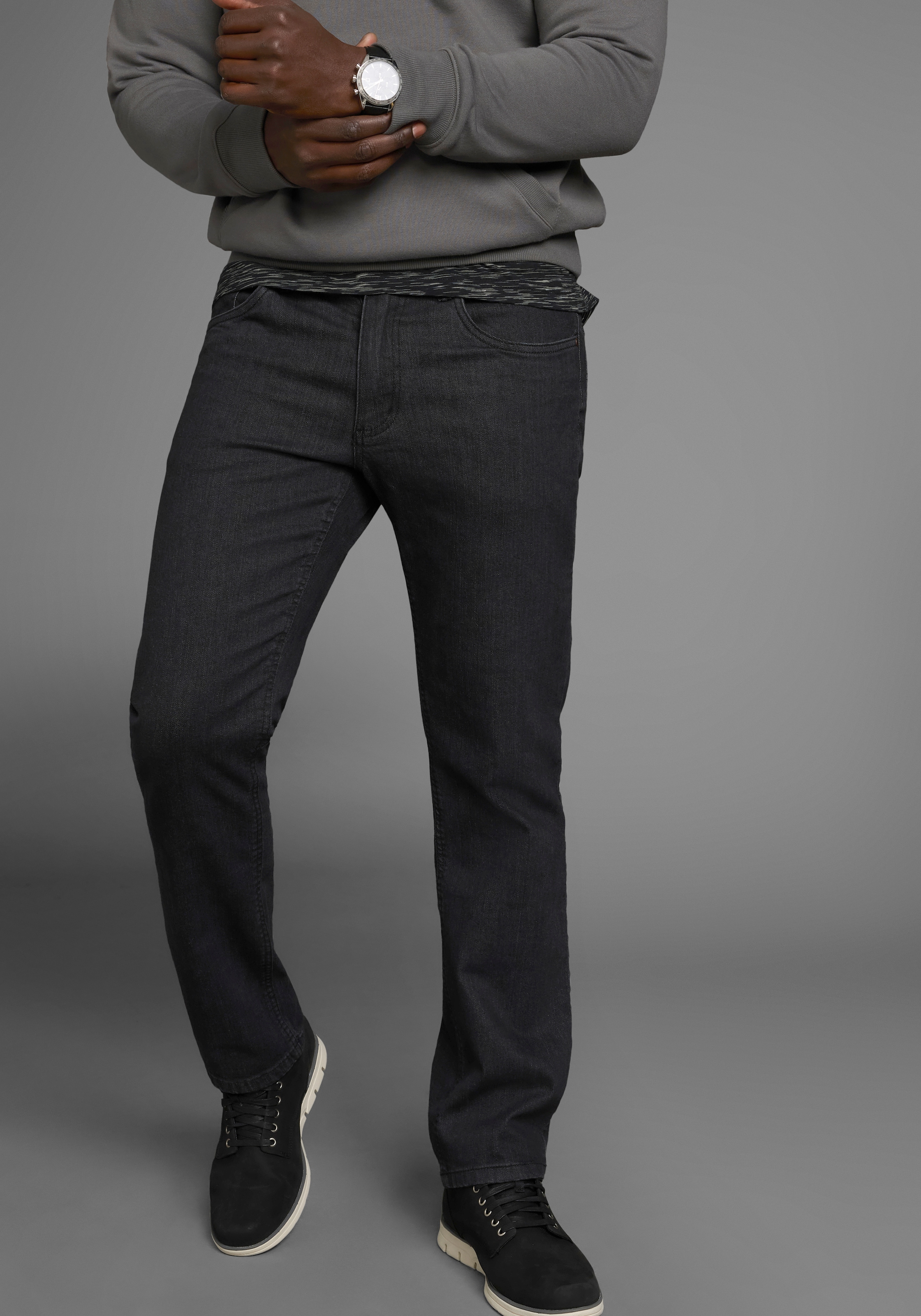 Arizona Stretch-Jeans, gerade Beinform, niedrige Leibhöhe, mit Gürtelschlaufen