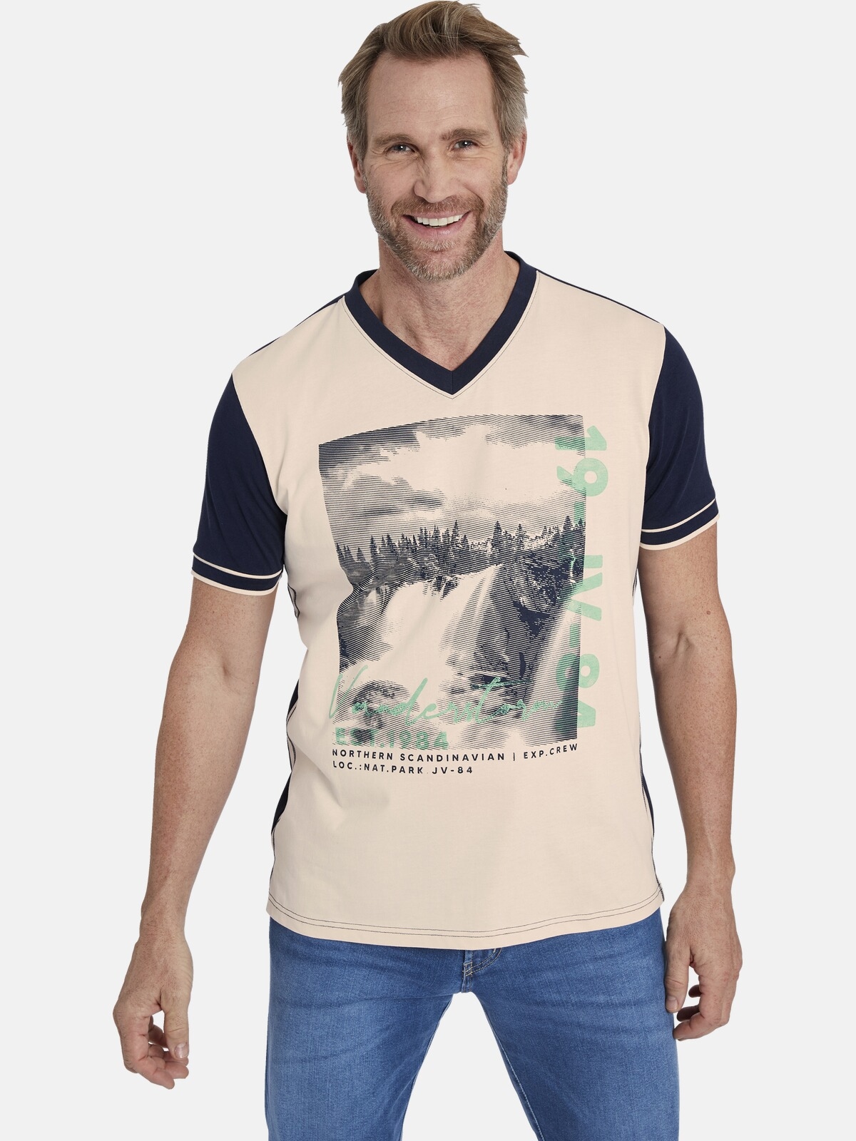 Jan Vanderstorm V-Shirt "T-Shirt KISPING"