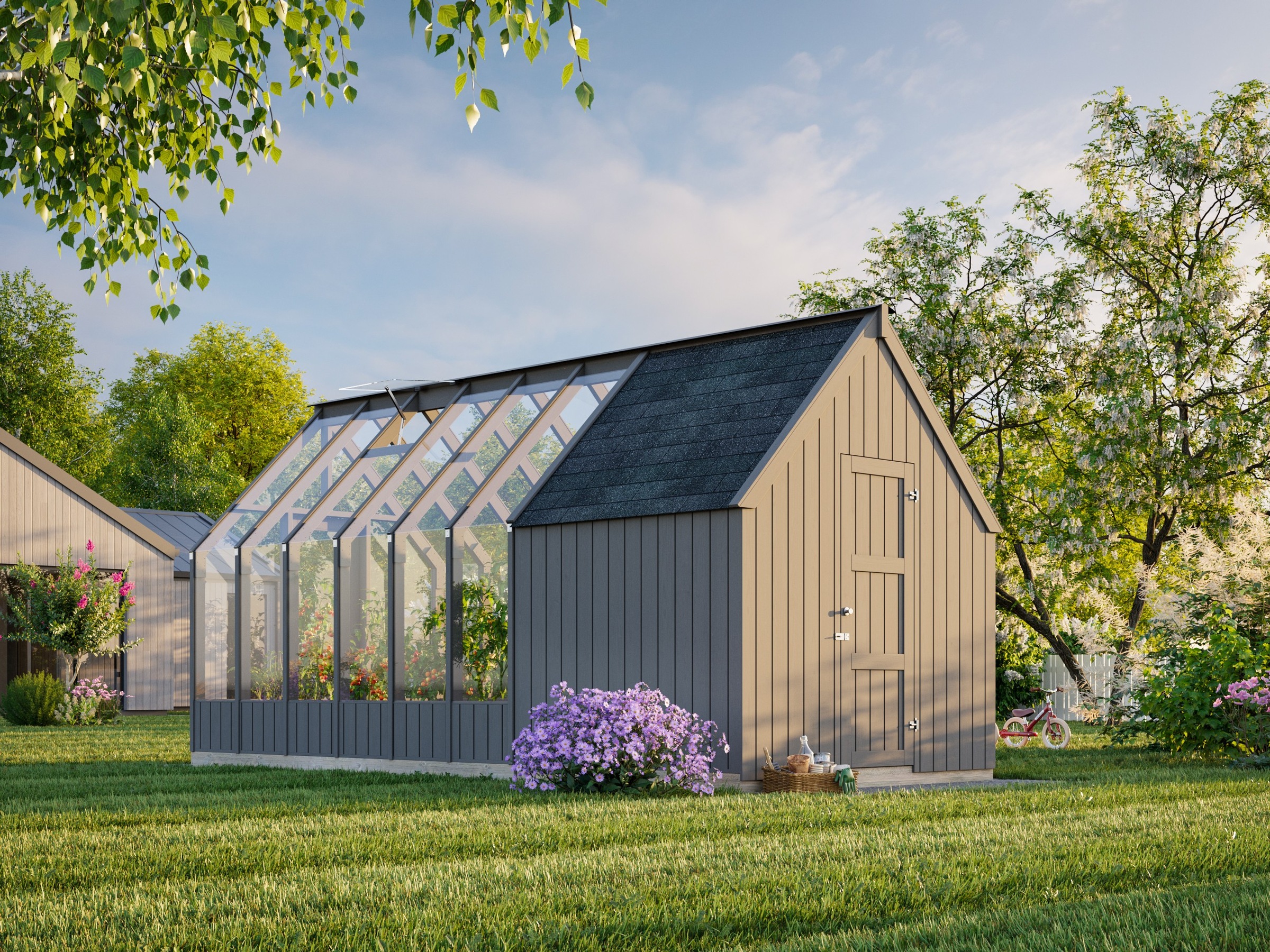 Palmako Gewächshaus »Emilia Gerätehaus 4,0 m² (RAL7012)«