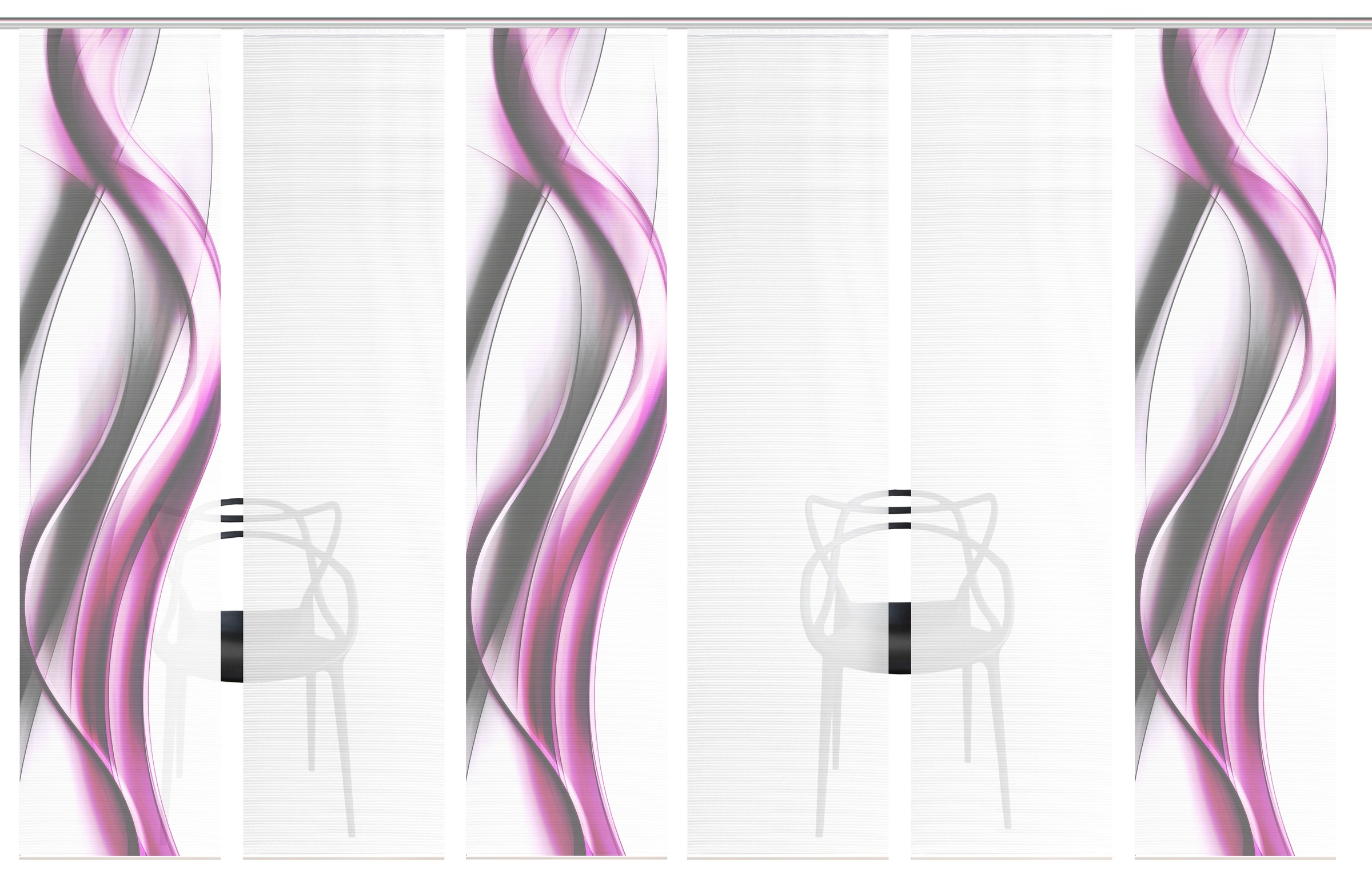 Vision S Schiebegardine "CARA" Paneelwagen 6 Stk. tlg. Schiebevorhang,Bambu günstig online kaufen