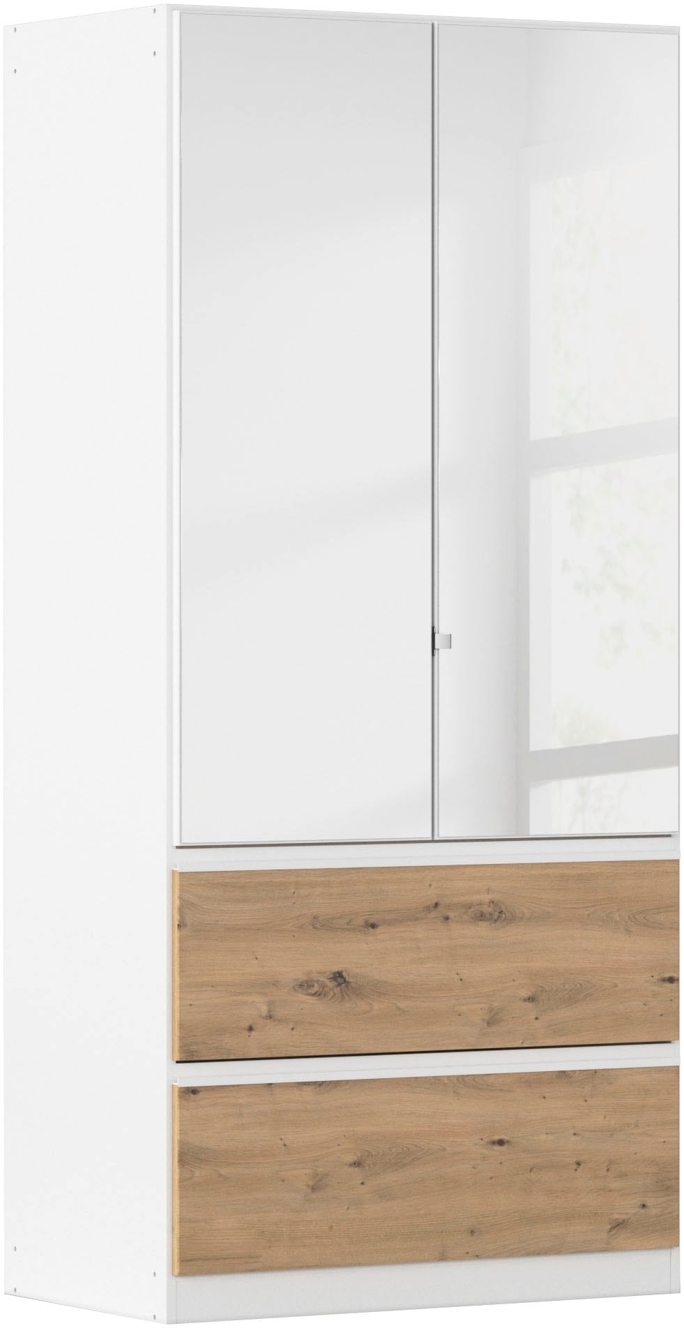 rauch Drehtürenschrank "Kleiderschrank Schrank Garderobe COSTA in den Breiten 91/136/181 cm" in 3 Ausstattungen BASIC/CLASSIC/PREMIUM, mit Spiegel, grifflose Front und Push-to-Open Funktion MADE IN GERMANY